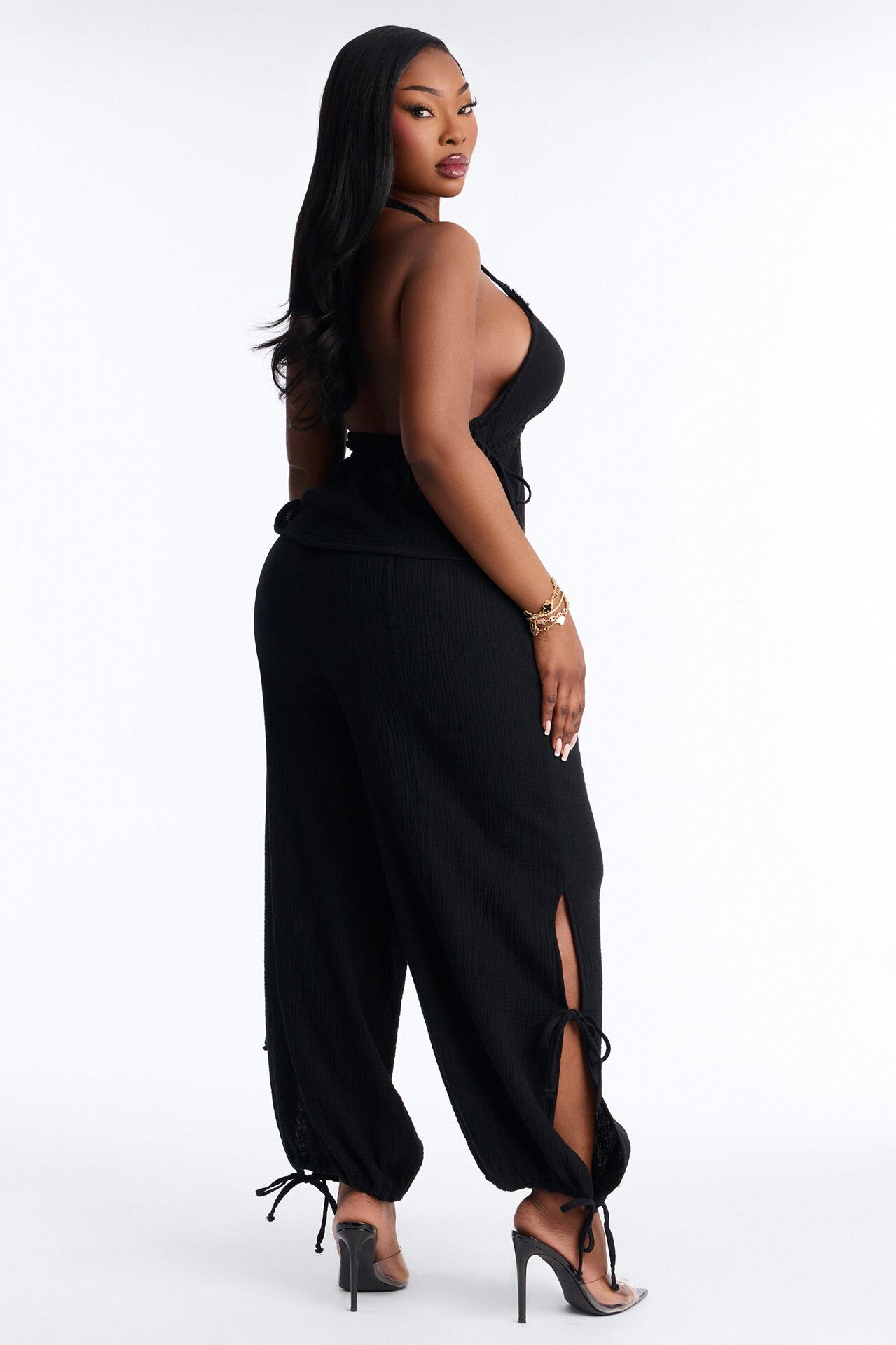 Azuki Balloon Pant Set - Black