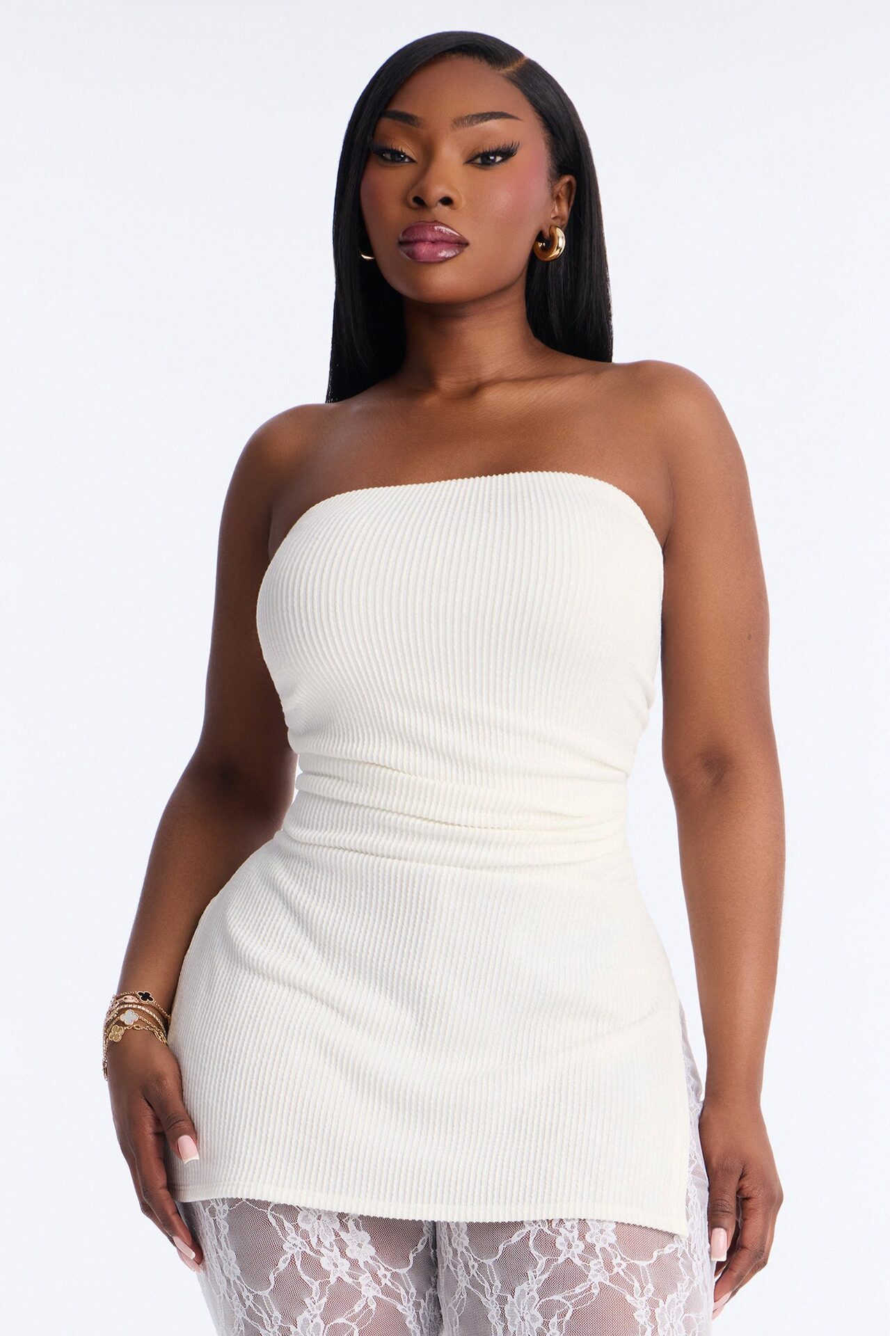 Fair Intentions Lace Flare Jumpsuit - White