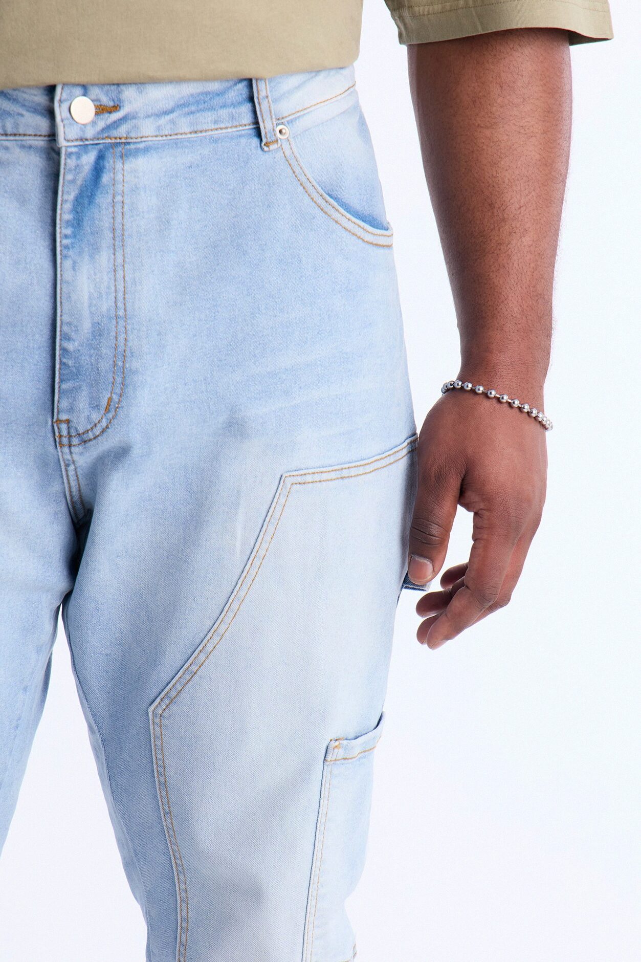 Studio Carpenter Stacked Skinny Jean - Light Wash