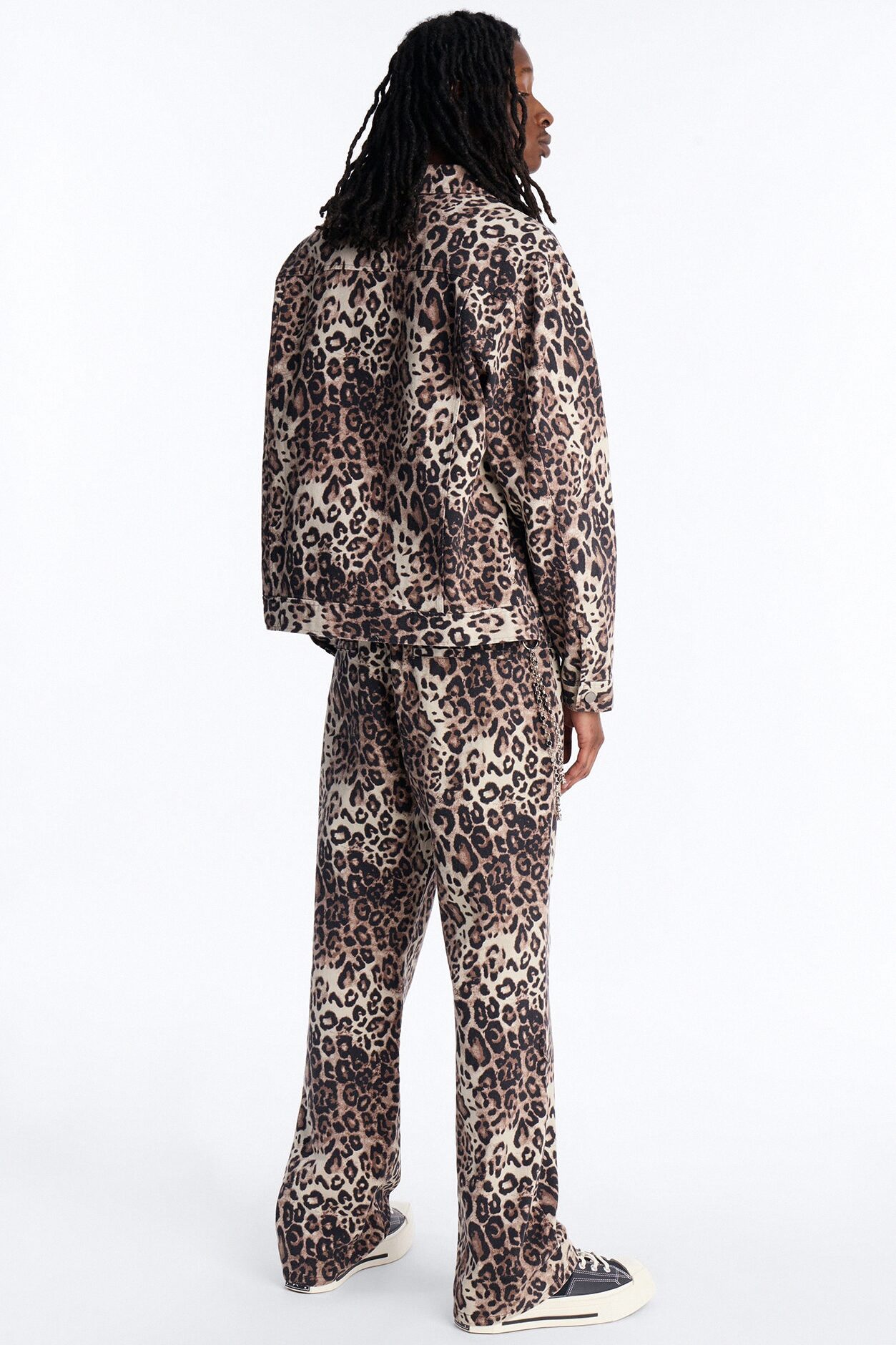 Straight Flare Marcy Wild Leopard Print Pant - Brown
