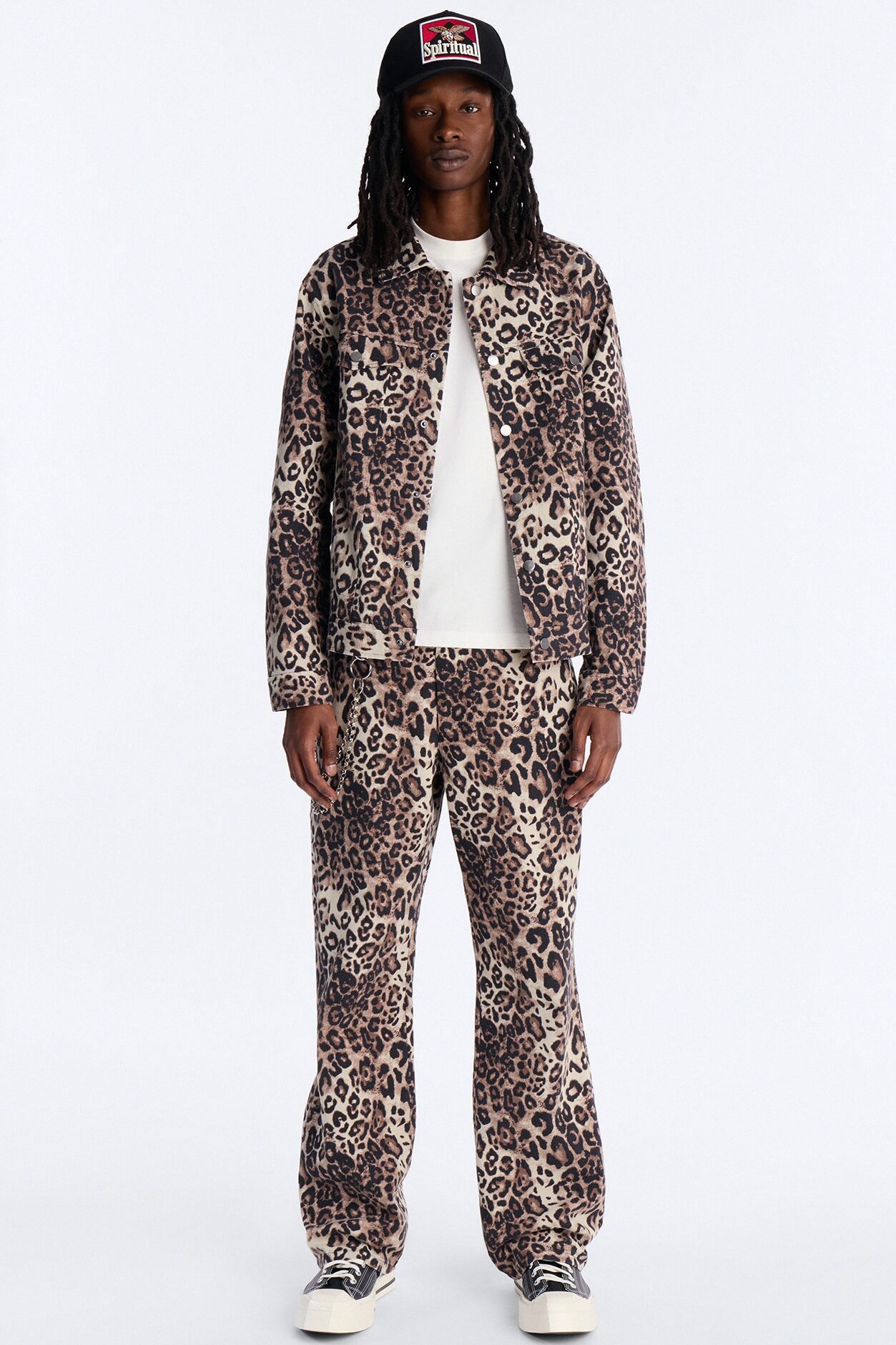 Straight Flare Marcy Wild Leopard Print Pant - Brown