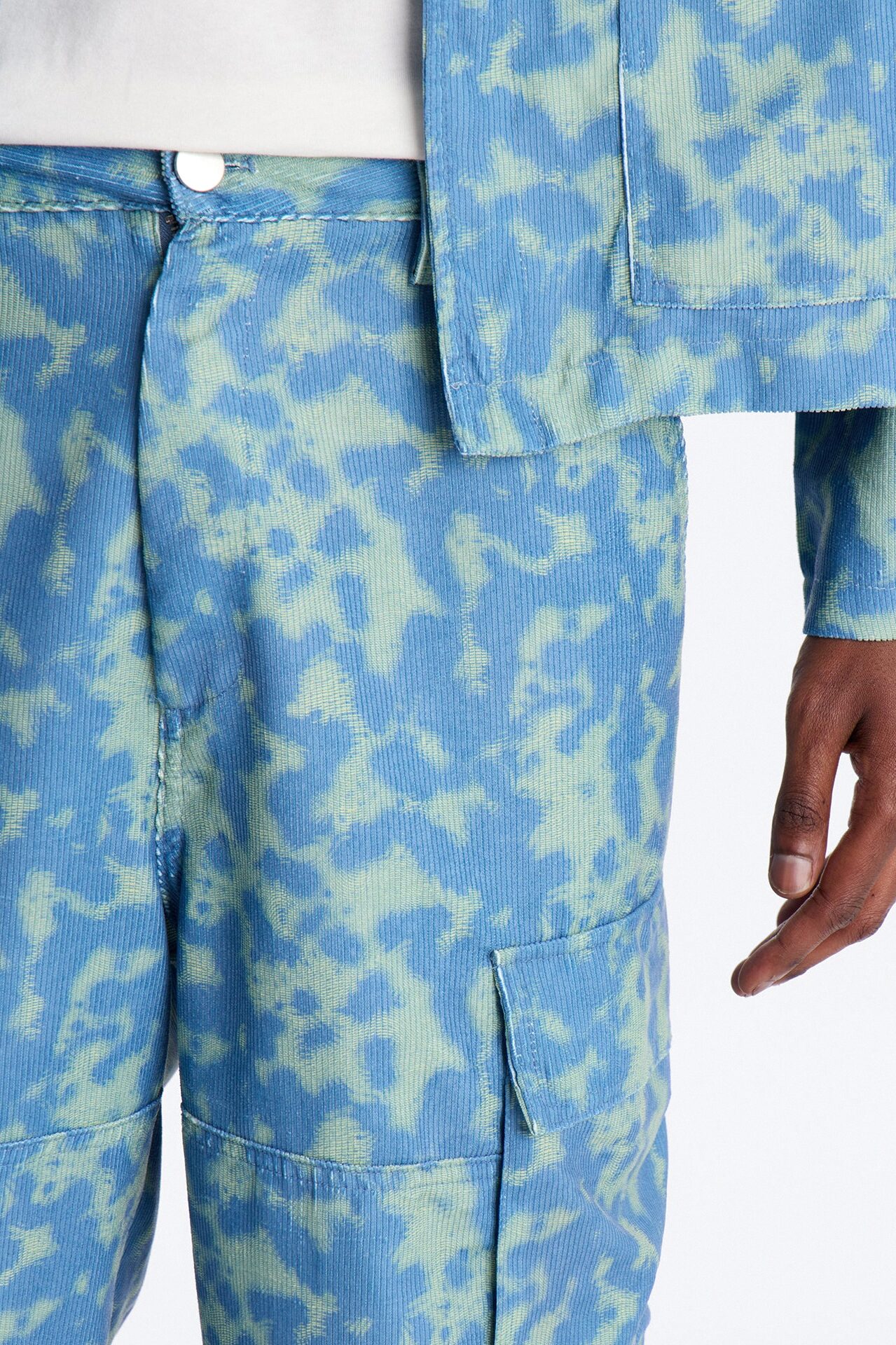 Baggy Terrain Drip Textured Pant - Blue