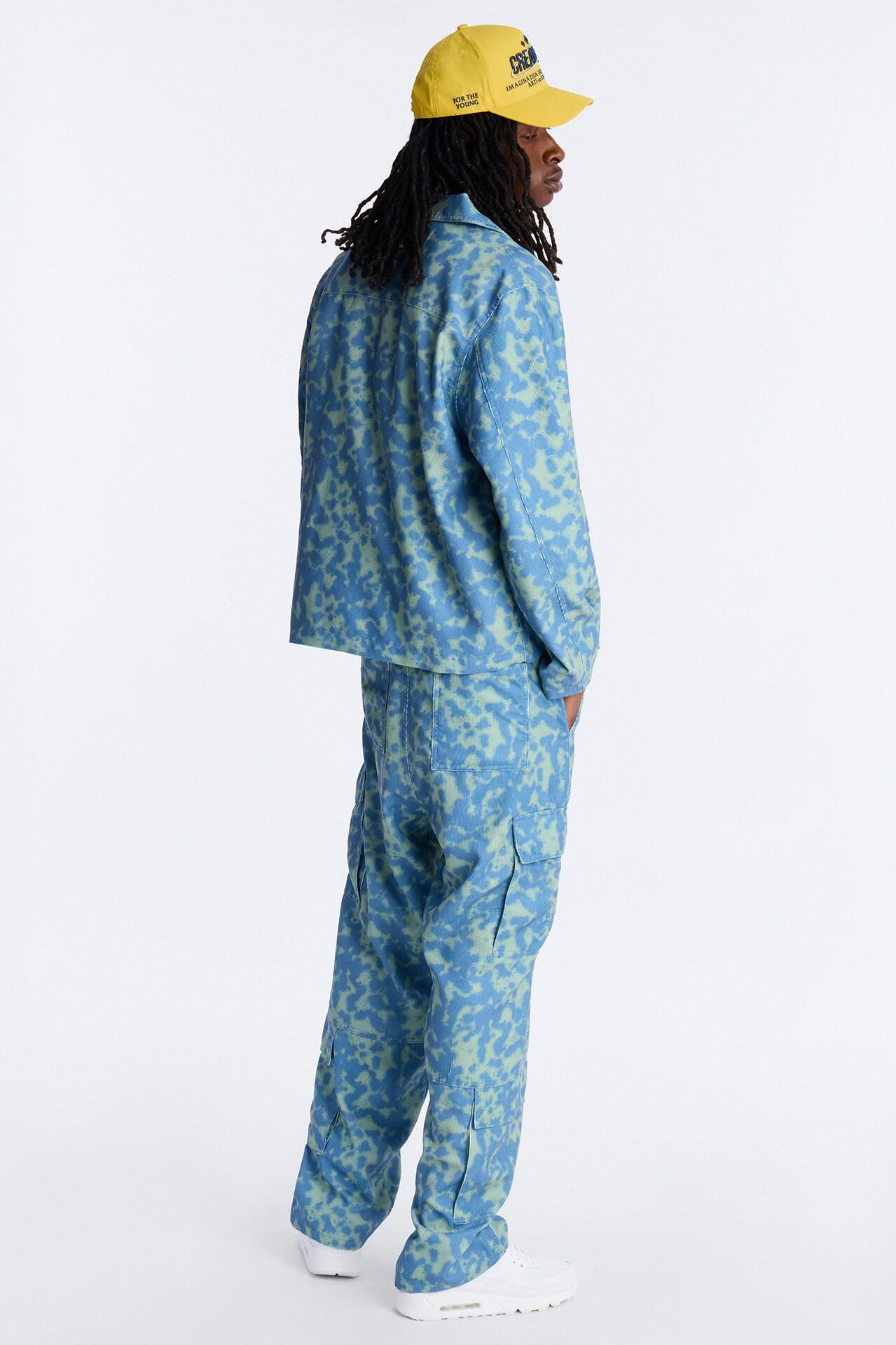 Baggy Terrain Drip Textured Pant - Blue