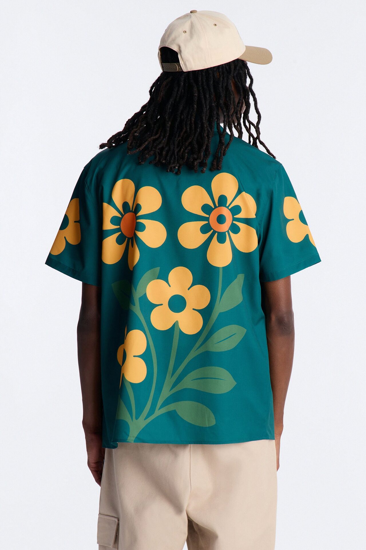 Relaxed Forest Bloom Button Up Shirt - Green
