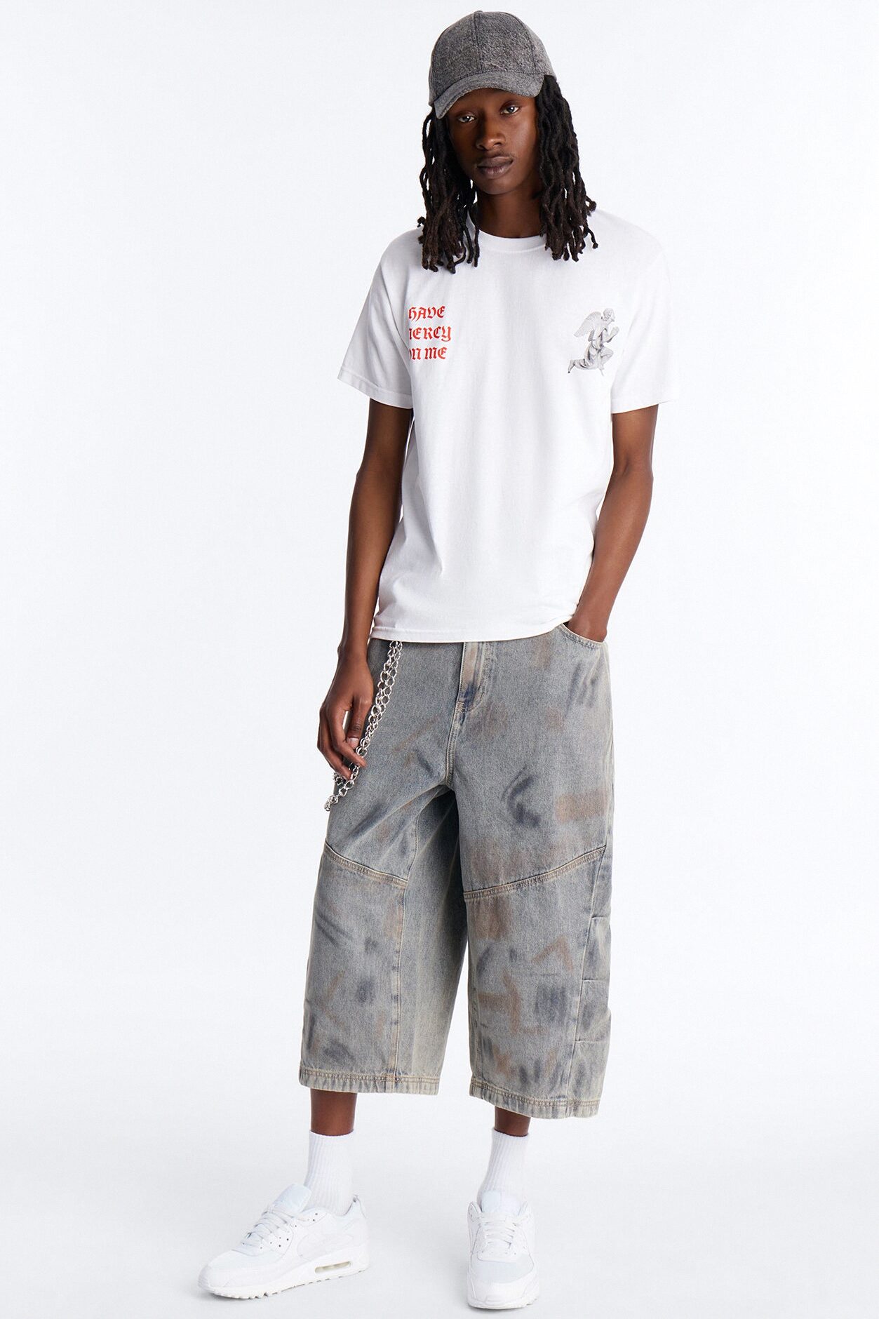 Pray For Me Angels Short Sleeve Tee - White