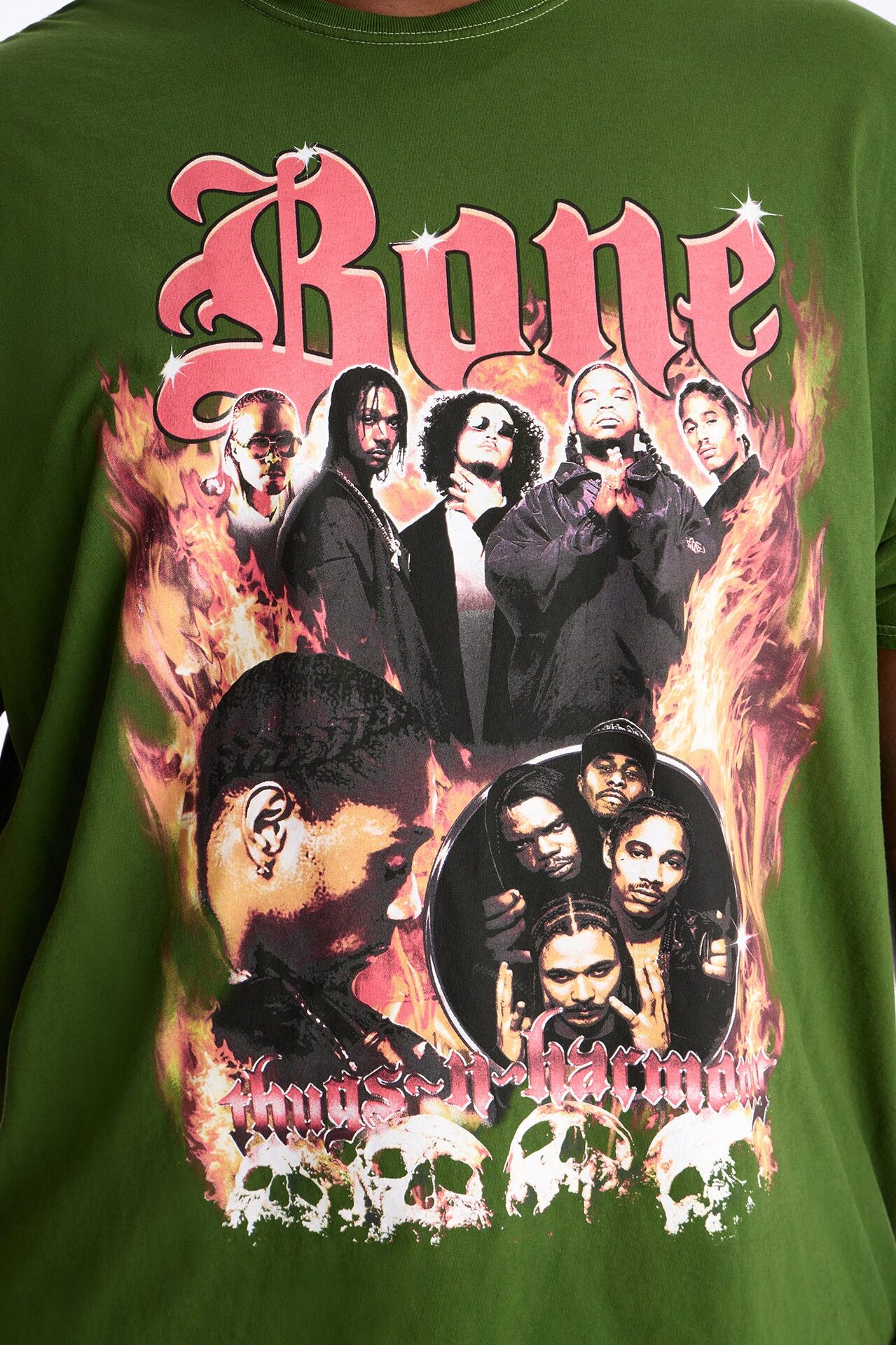 Bone Thugs N Harmony The Crossroads Vintage Short Sleeve Tee - Hunter Green