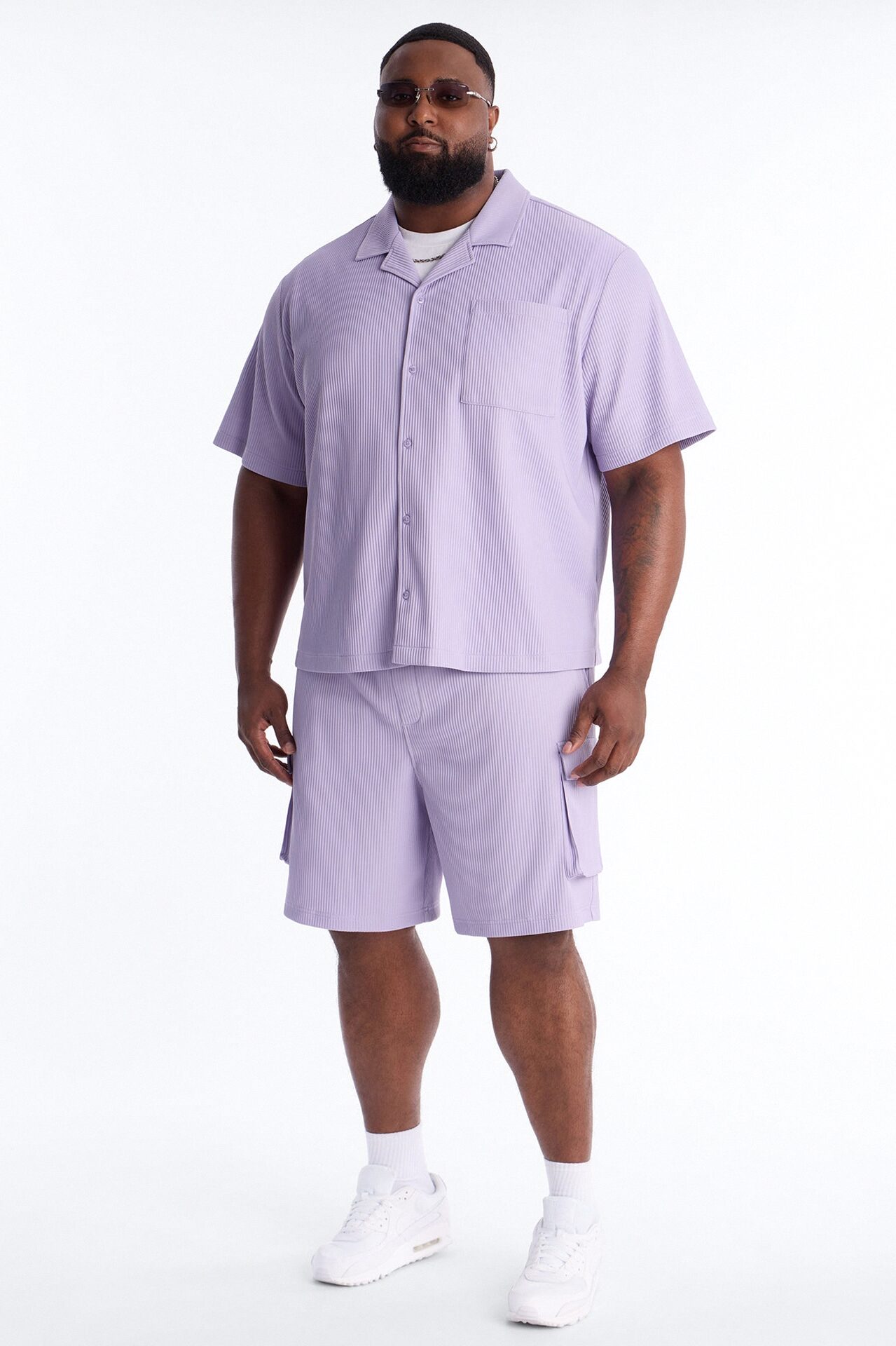 Show Up Relaxed Cargo Short - Lavender
