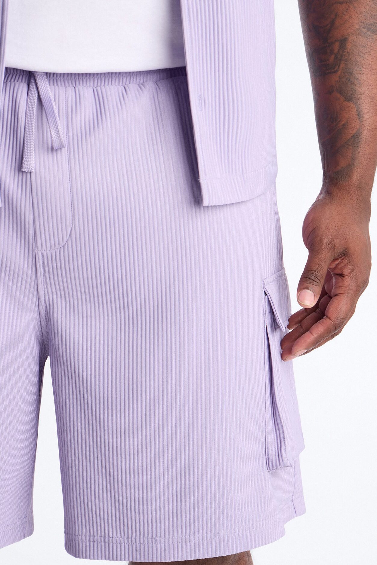 Show Up Relaxed Cargo Short - Lavender