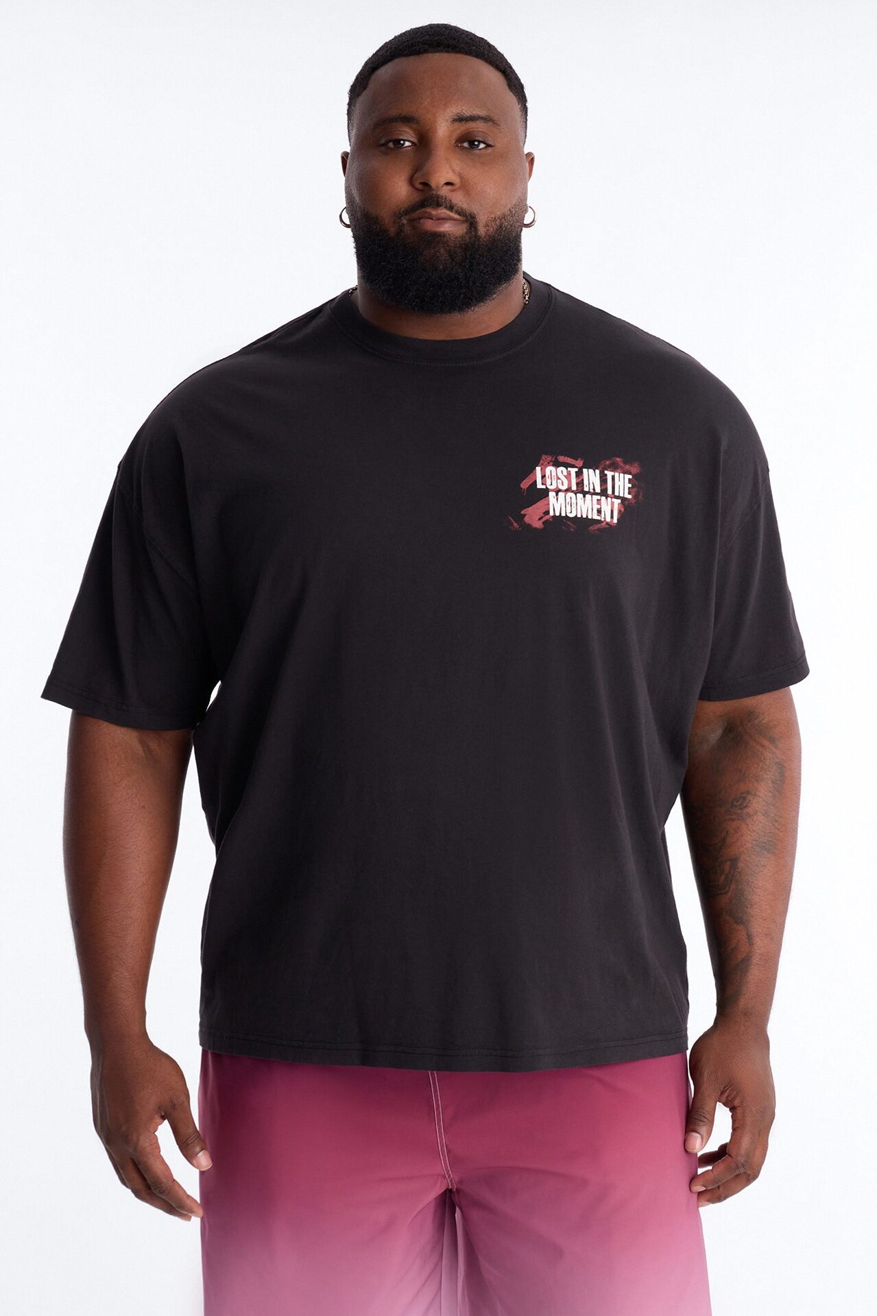 Lost In The Moment Oversized Short Sleeve Tee - Black Wash