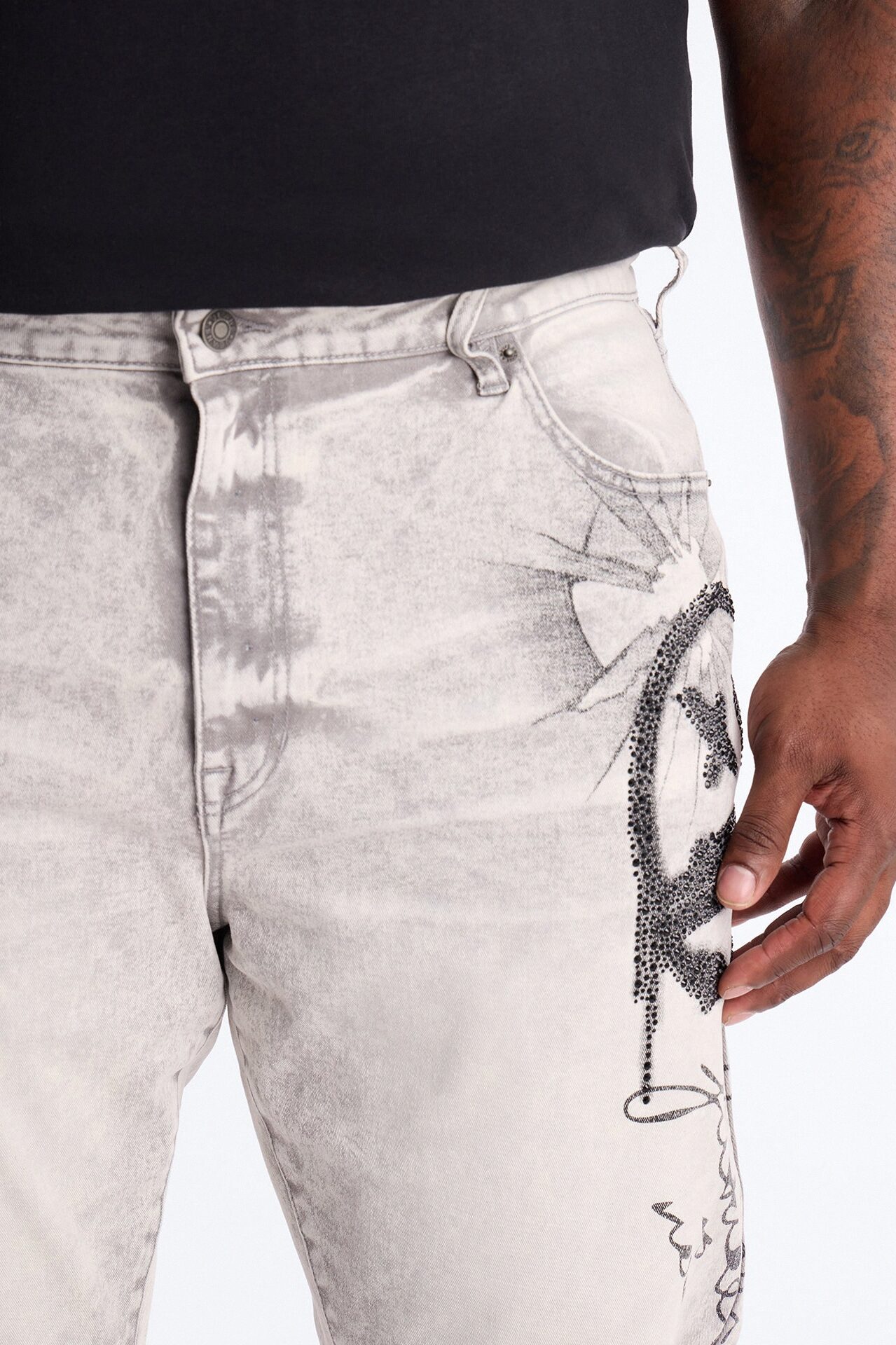 Stacked Skinny Flare Ace Royale Jean - Grey