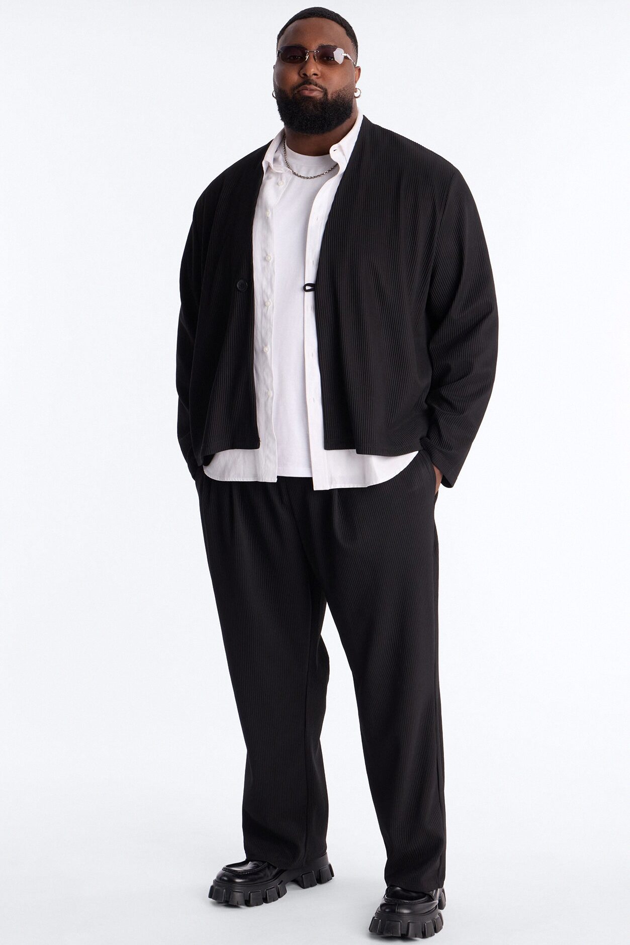 Show Up Shawl Collar Blazer - Black
