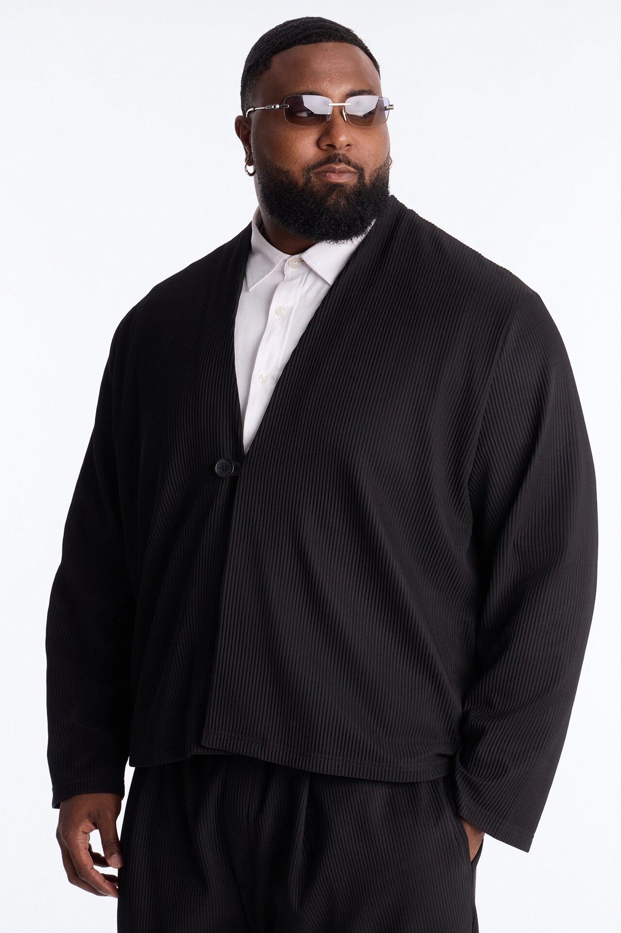 Show Up Shawl Collar Blazer - Black