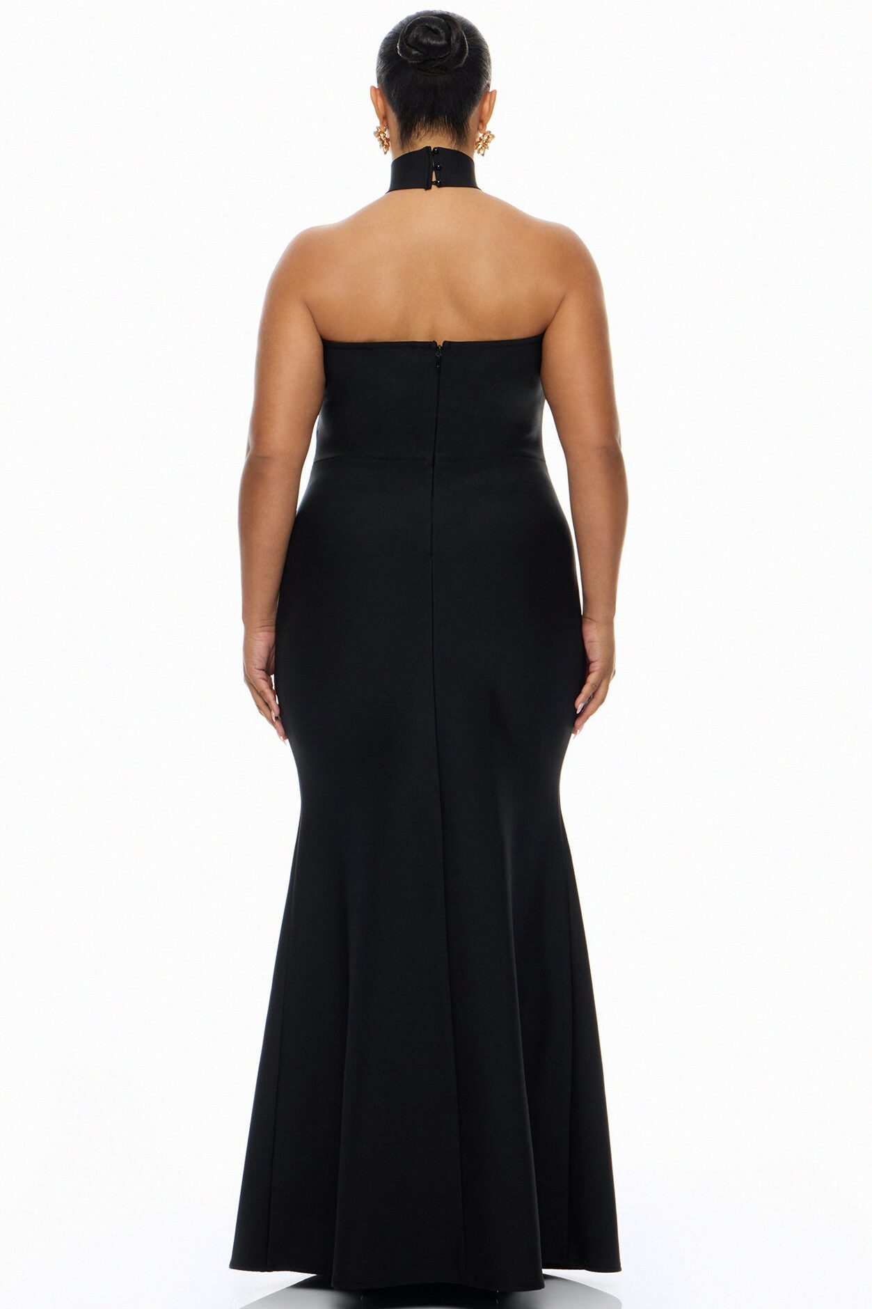Brandi Choker Bandage Gown - Black