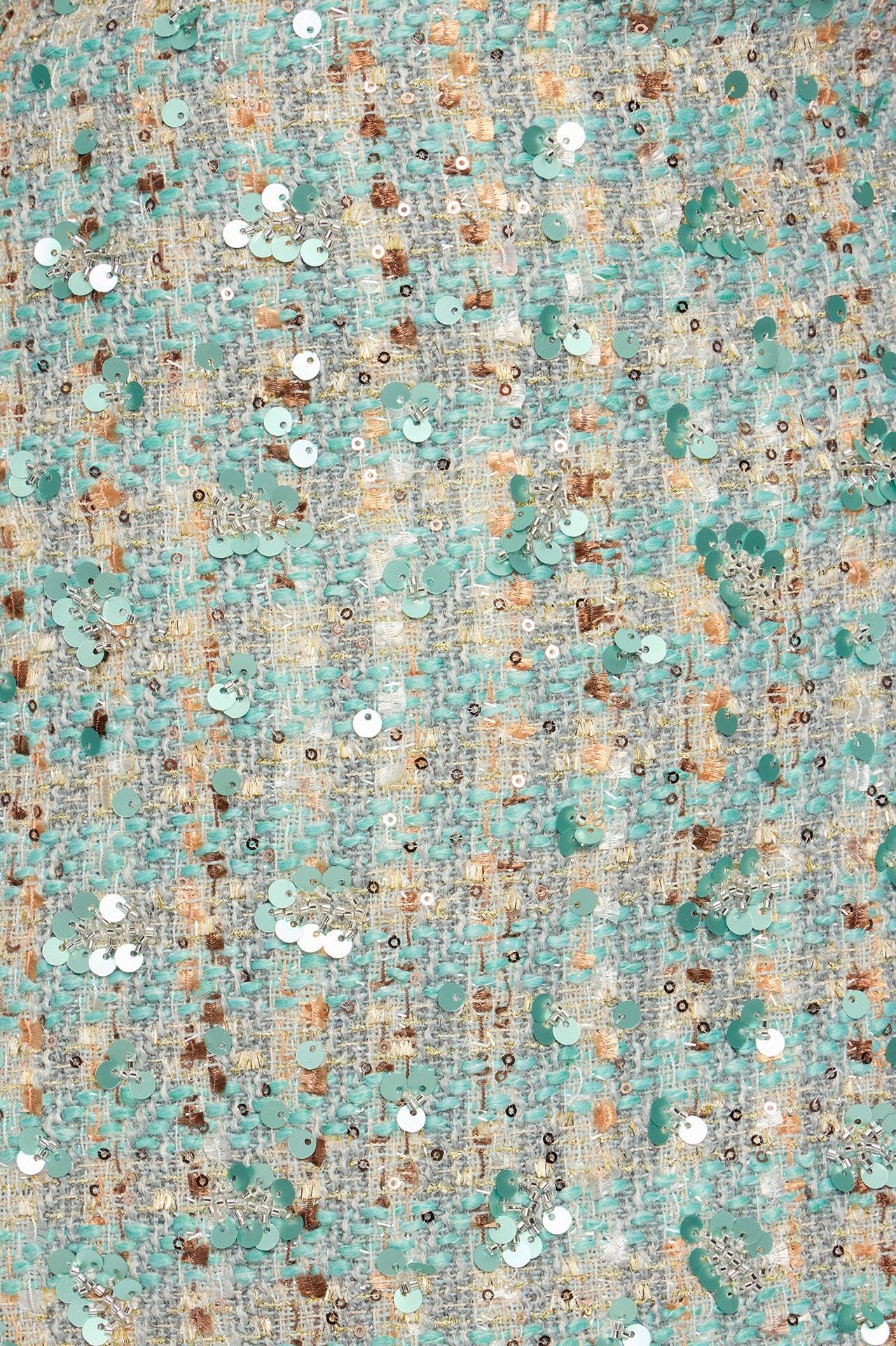 Maeve Embellished Tweed Short Set - Mint