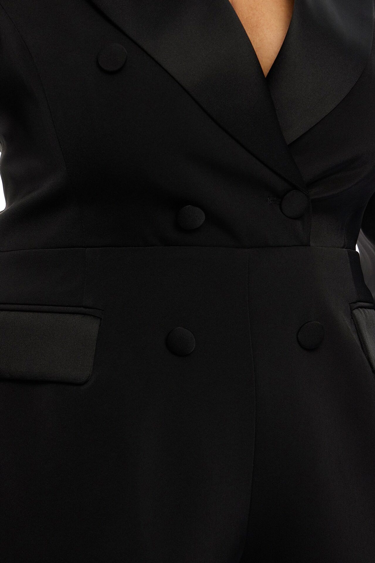 Unbothered Blazer Romper - Black