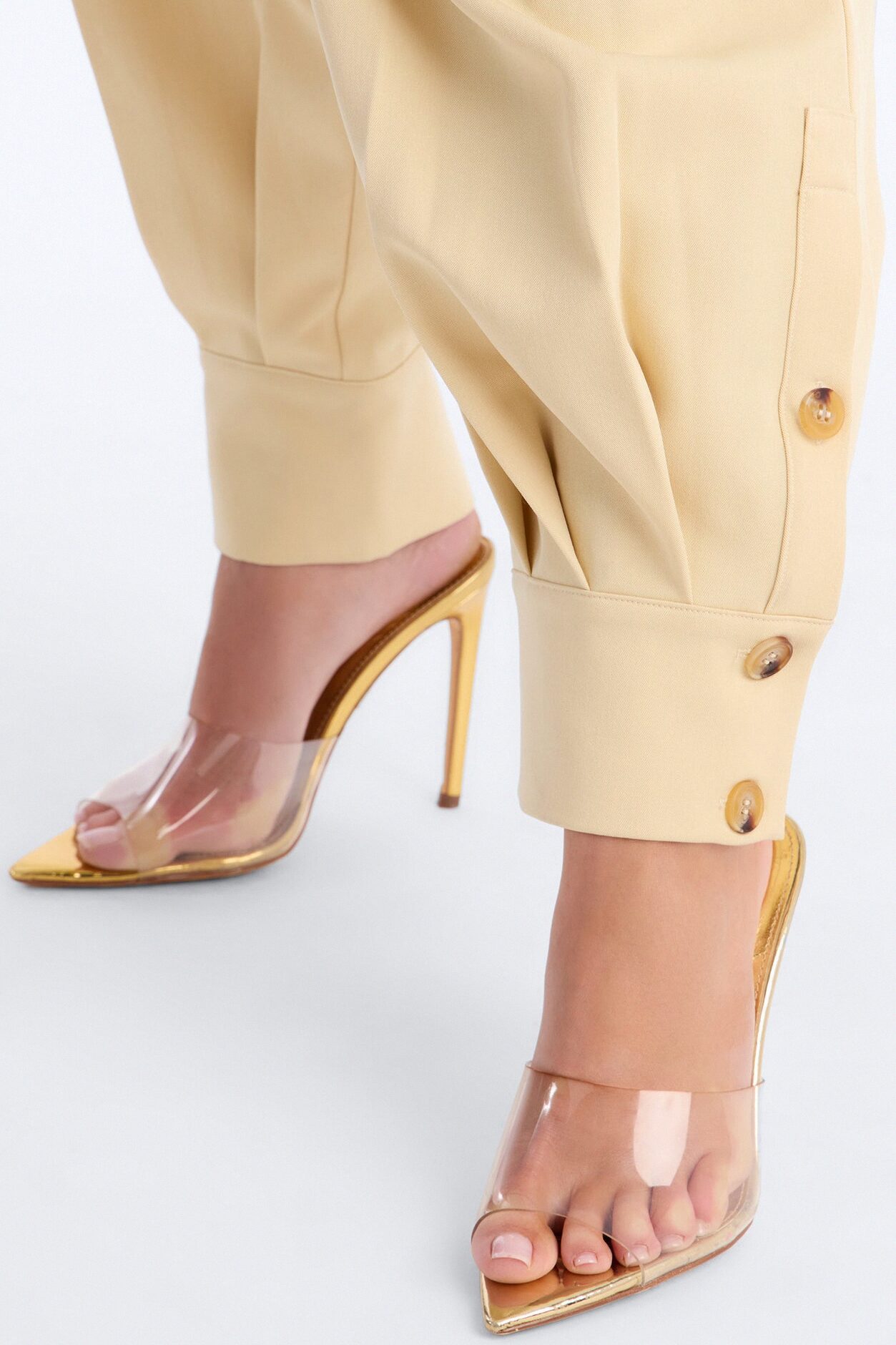 Clara Blazer Balloon Pant Set - Beige