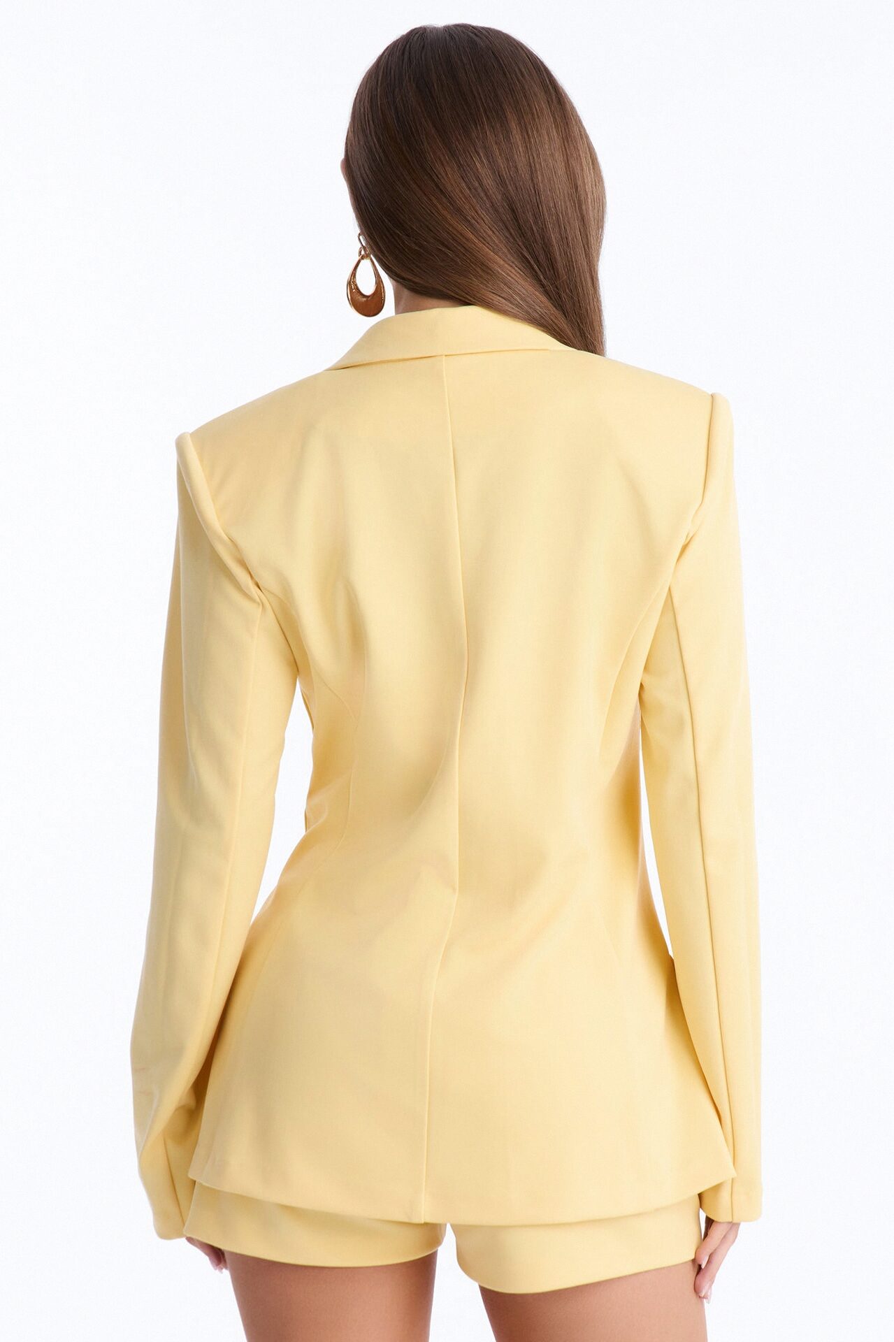 Bright Intentions Blazer Short Set - Yellow