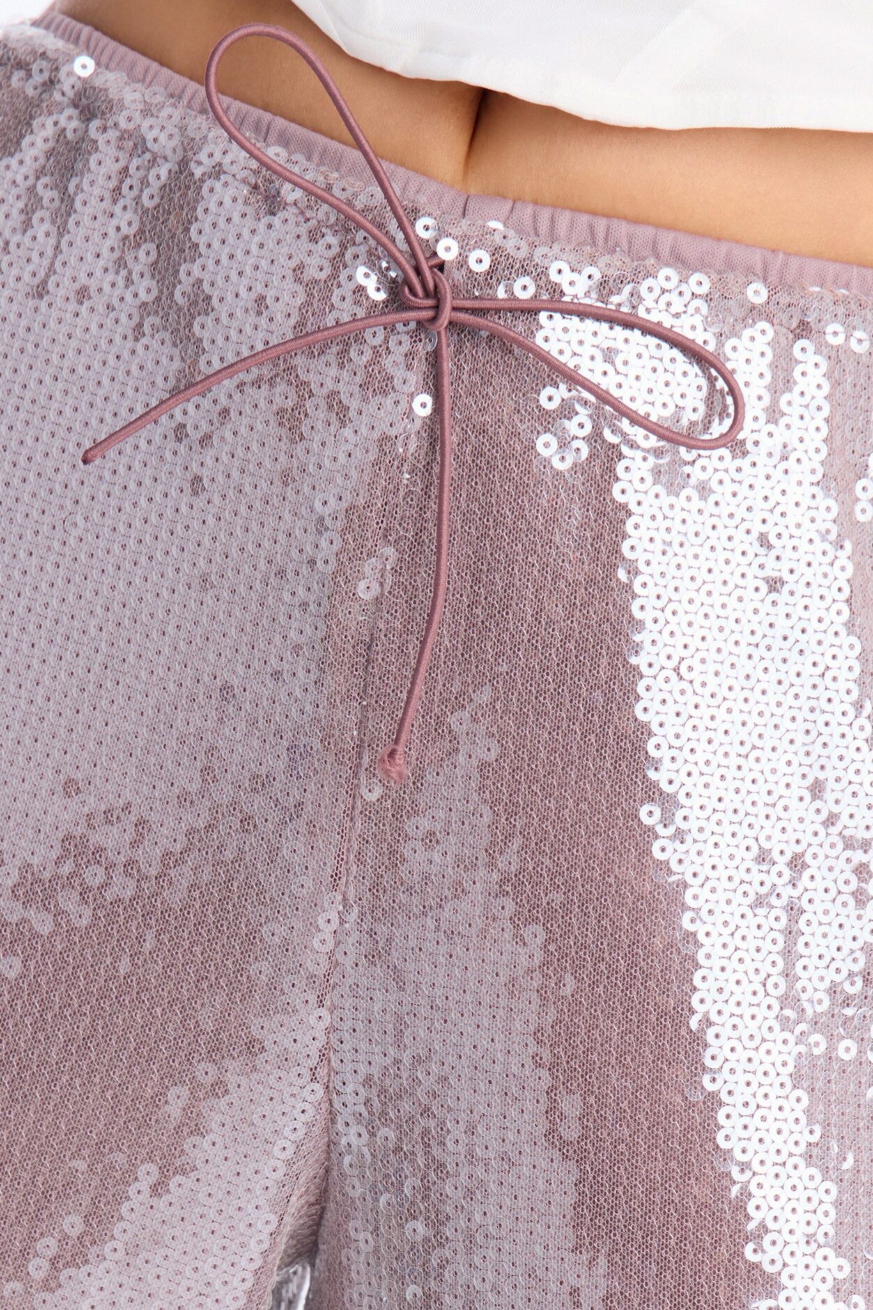 Glow Time Sequin Embellished Pants - Orchid