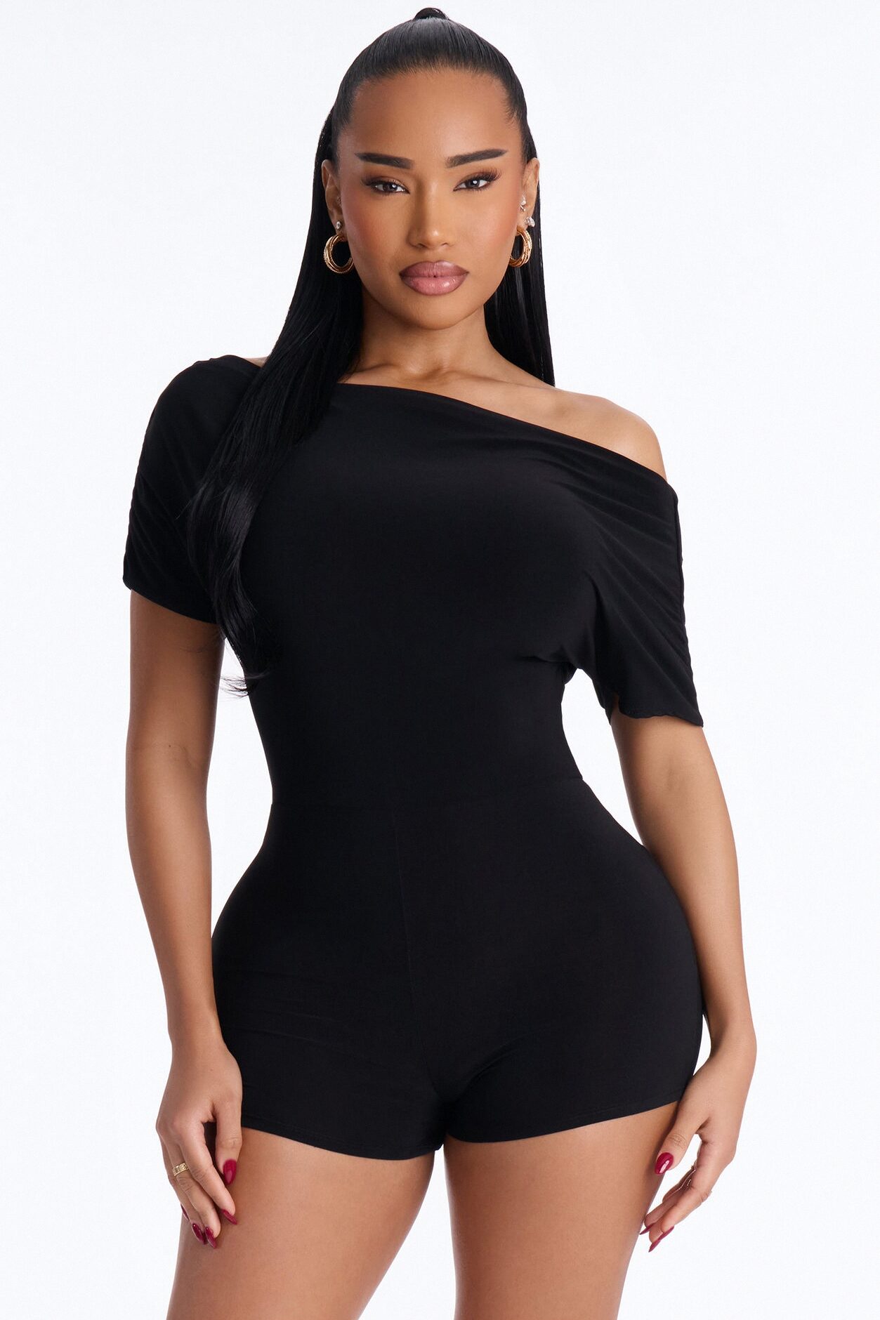 Bare And Bold Micro Short Romper - Black