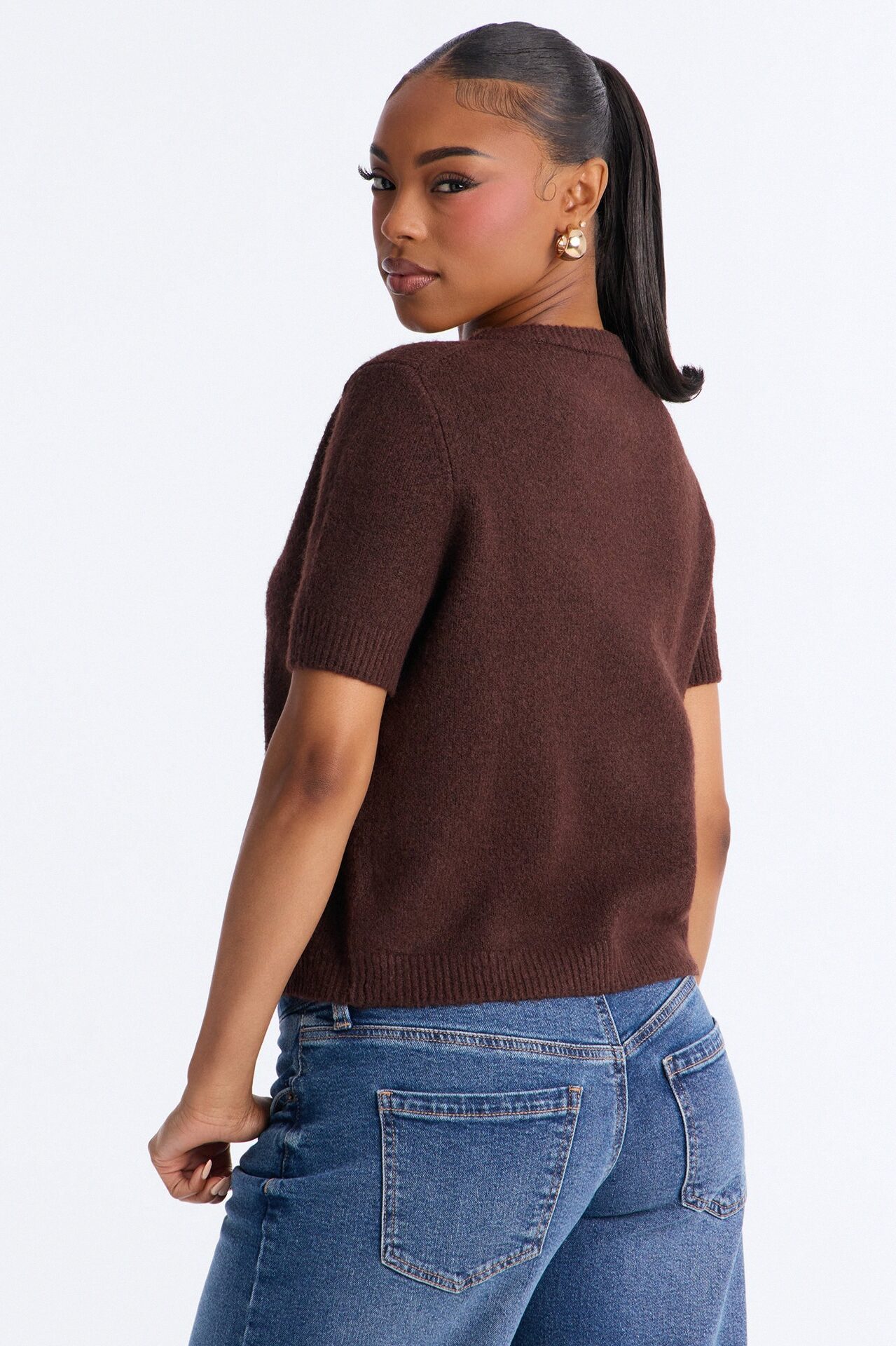 Sunday Brunch Sweater Top - Chocolate