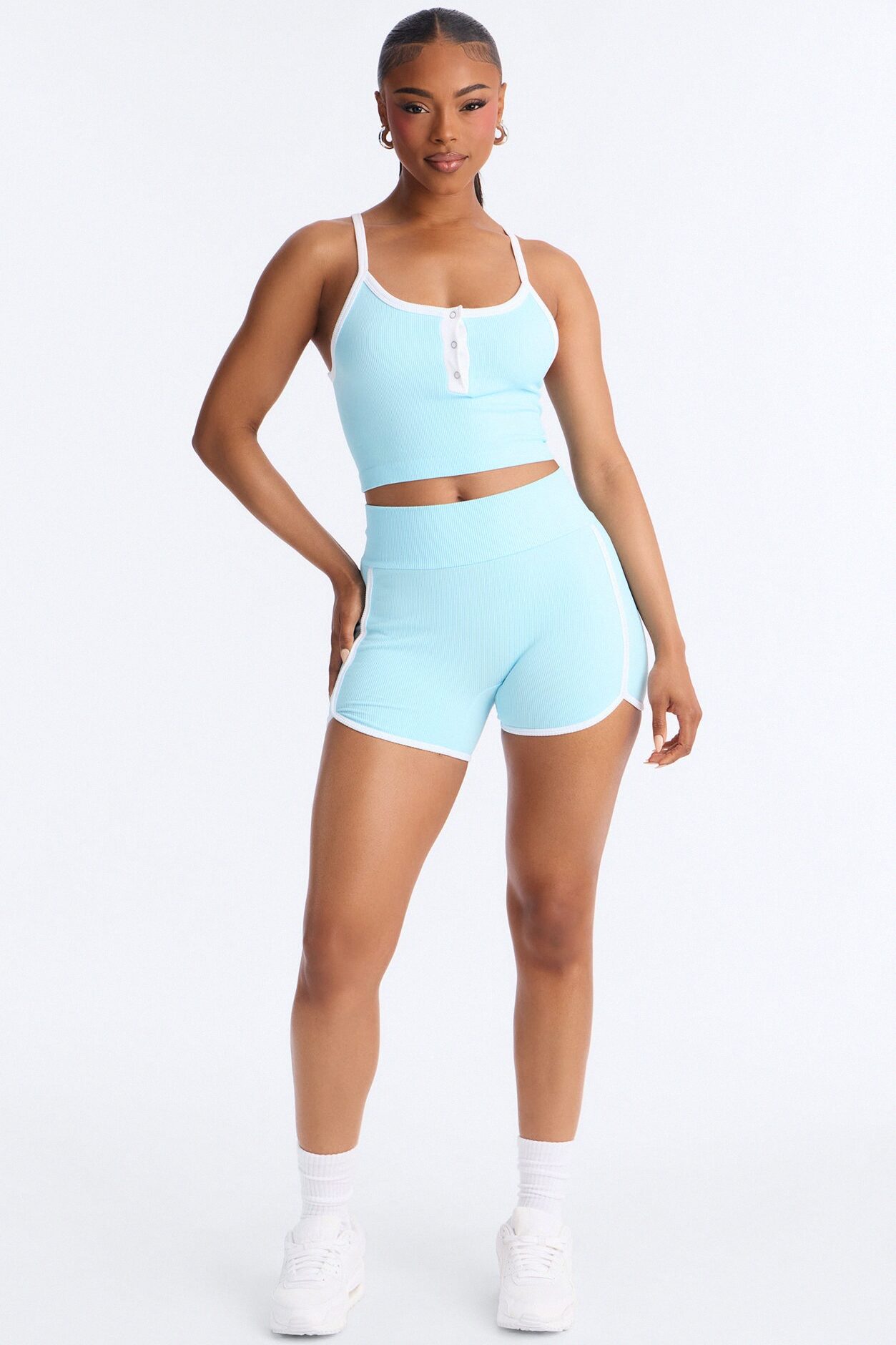Sofia Seamless Short Set - Blue/combo