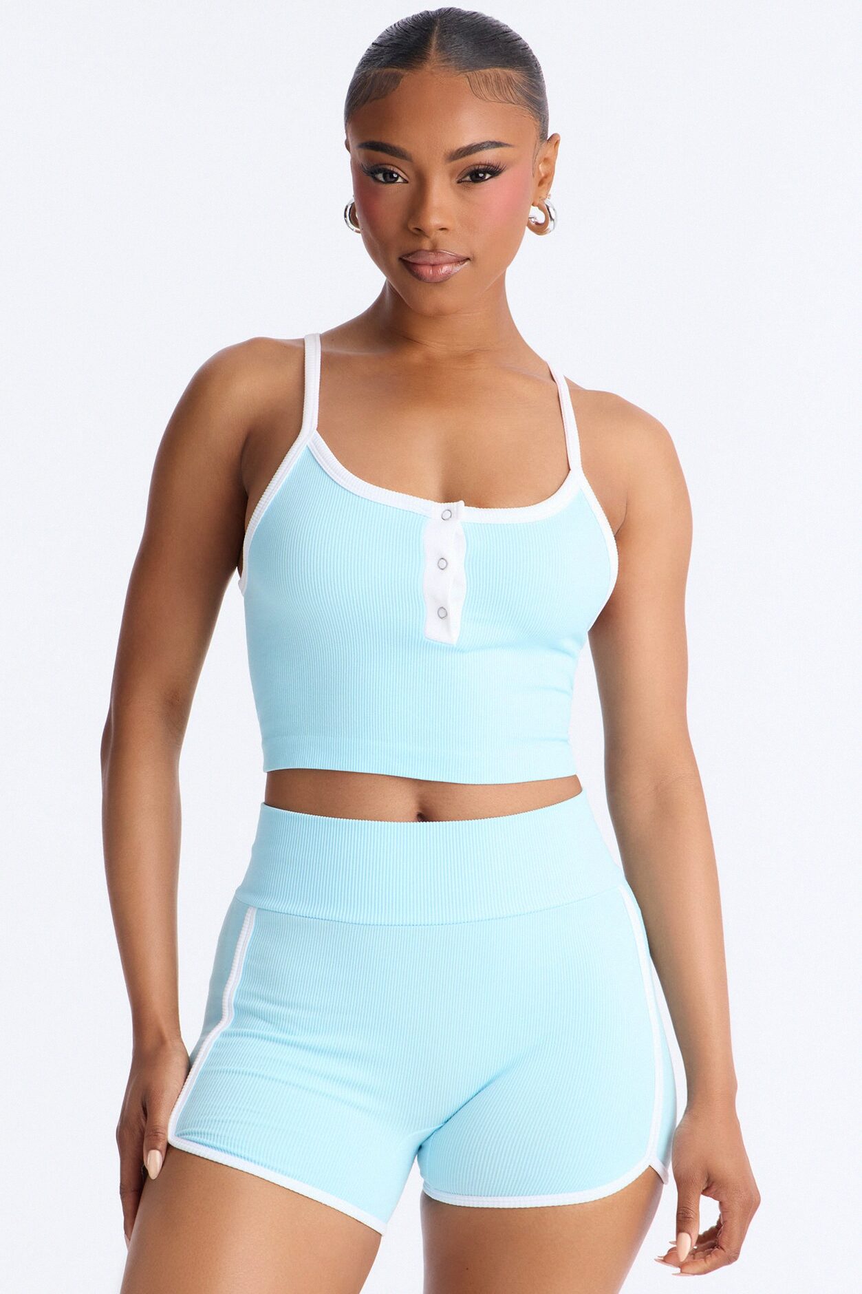 Sofia Seamless Short Set - Blue/combo