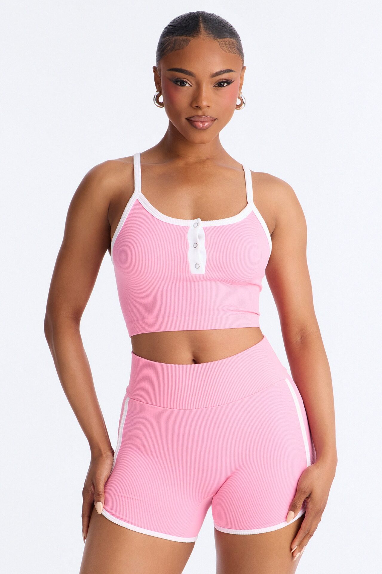 Sofia Seamless Short Set - Pink/combo