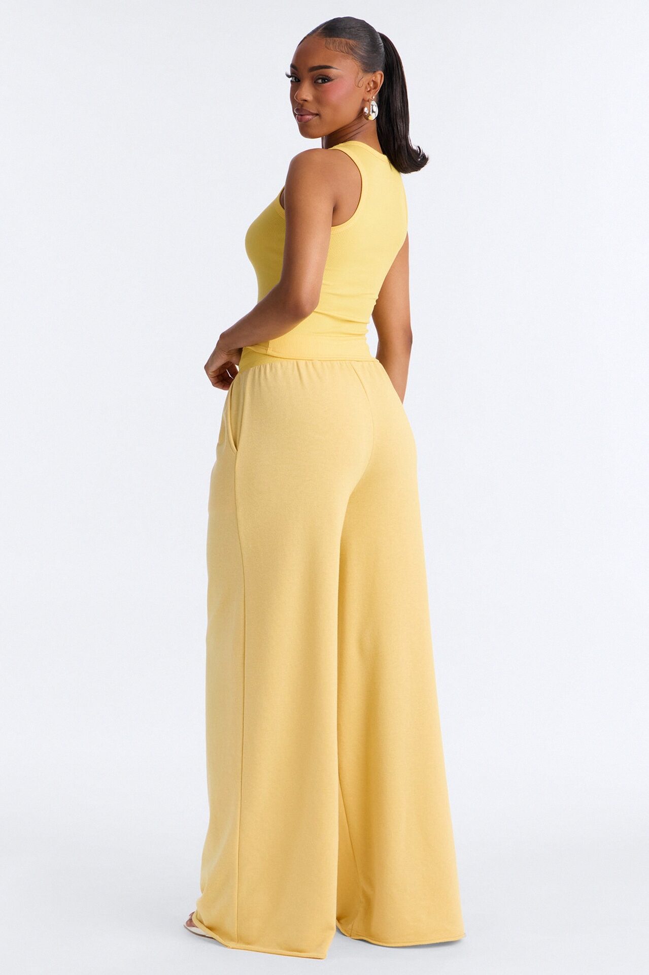Valencia French Terry Pant Set - Yellow