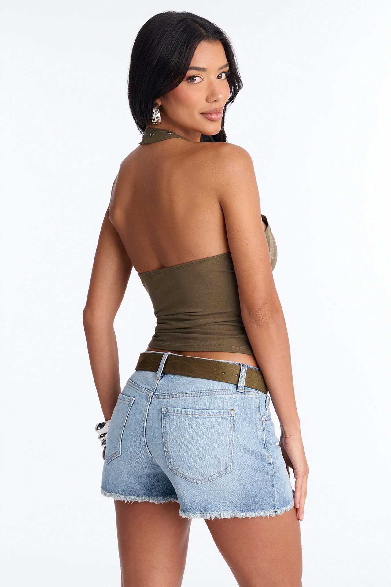 Hold Your Horses Halter Tank Top - Brown