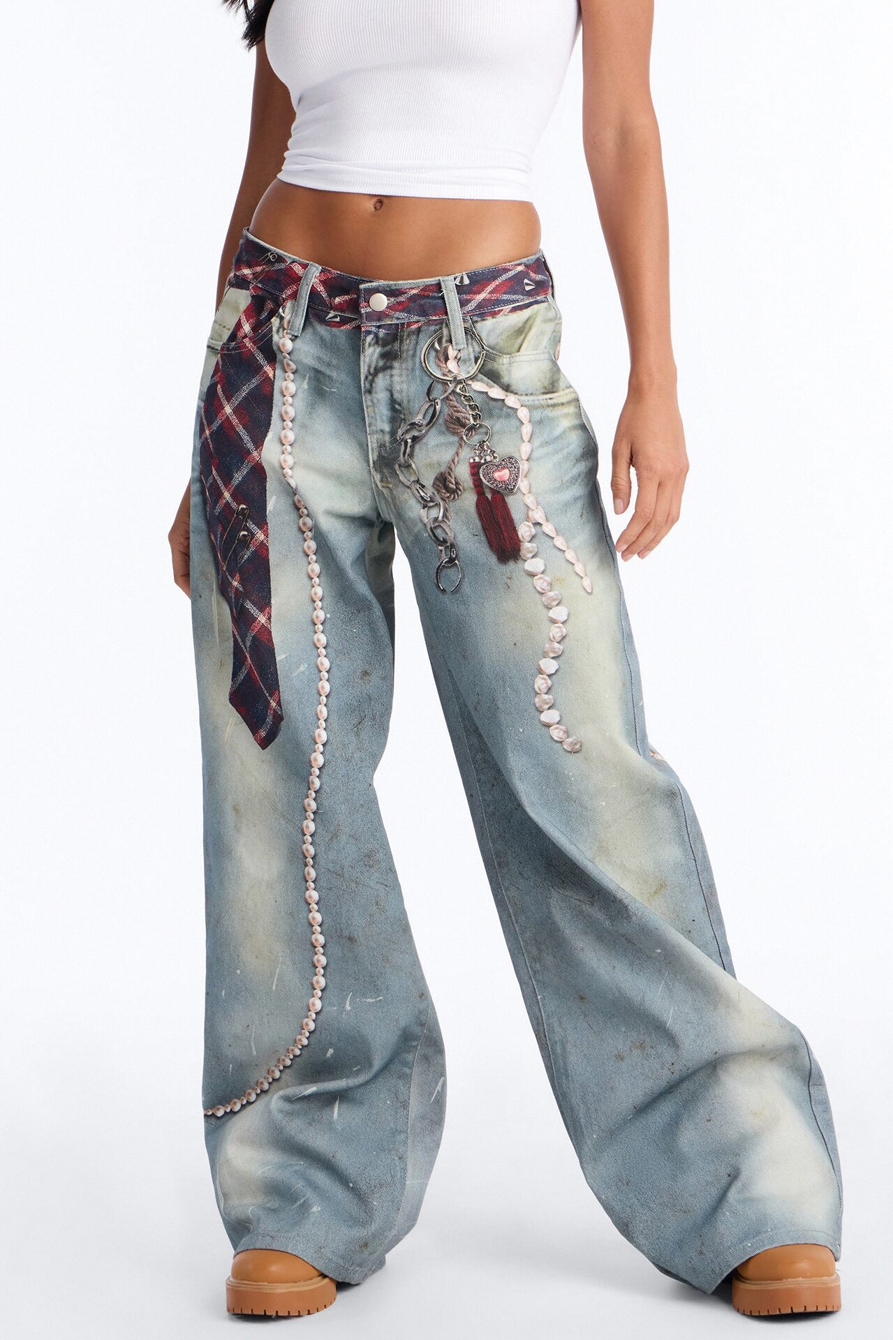 She's All Business Wide Leg Jeans - Vintage Wash