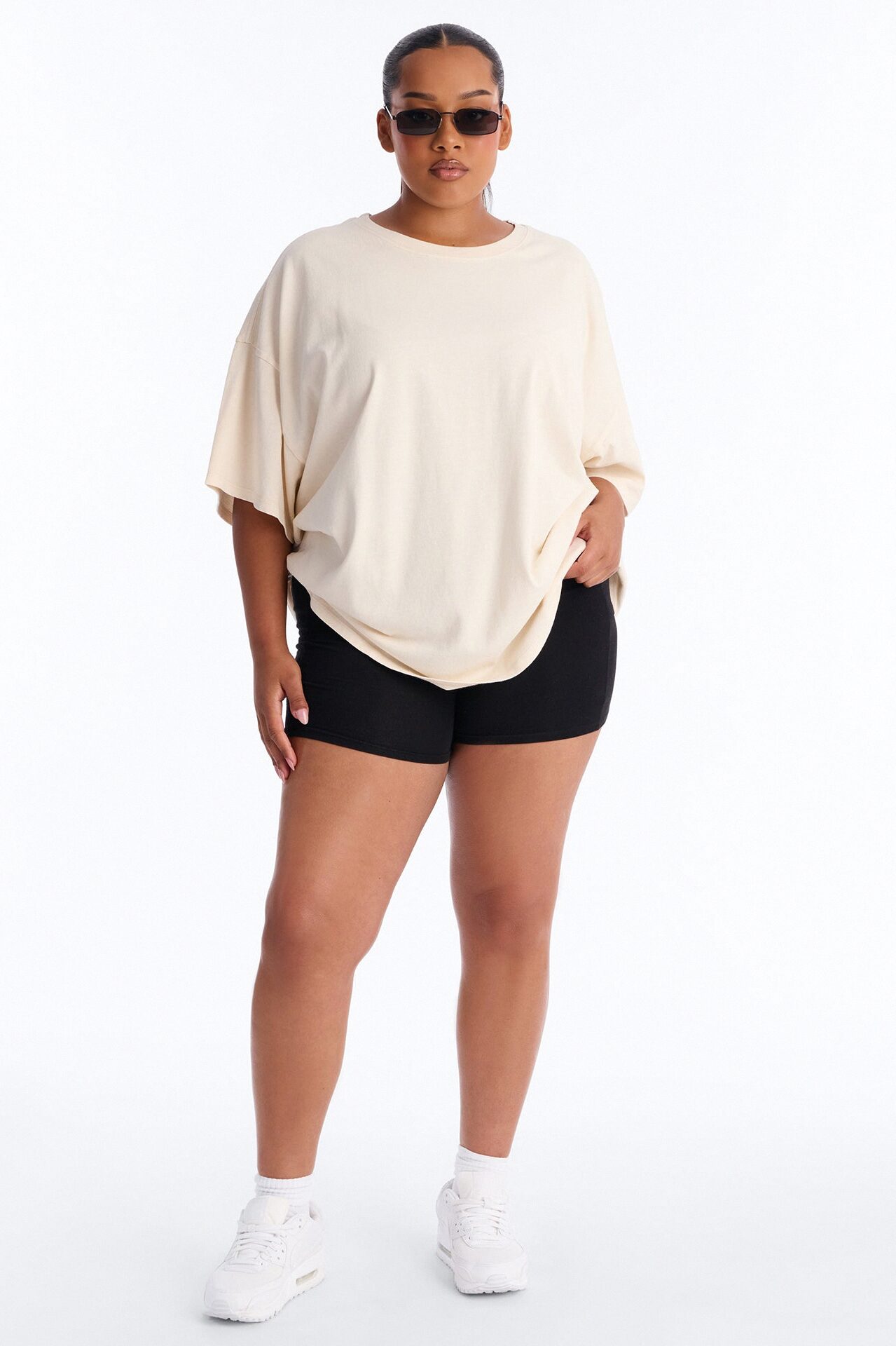 The Washed Oversized Tee - Bone
