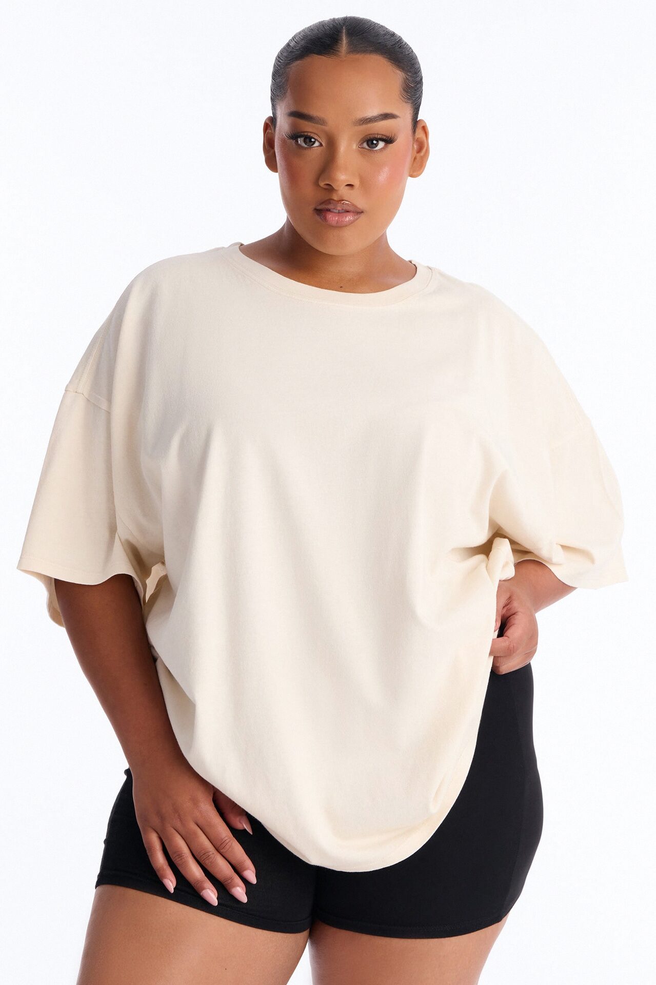 The Washed Oversized Tee - Bone