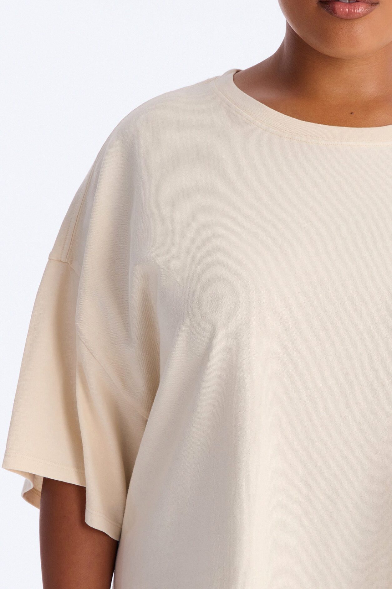 The Washed Oversized Tee - Bone