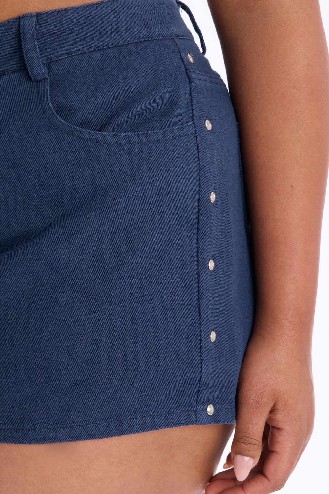 Friday Night Lights Studded Twill Mini Skort - Navy