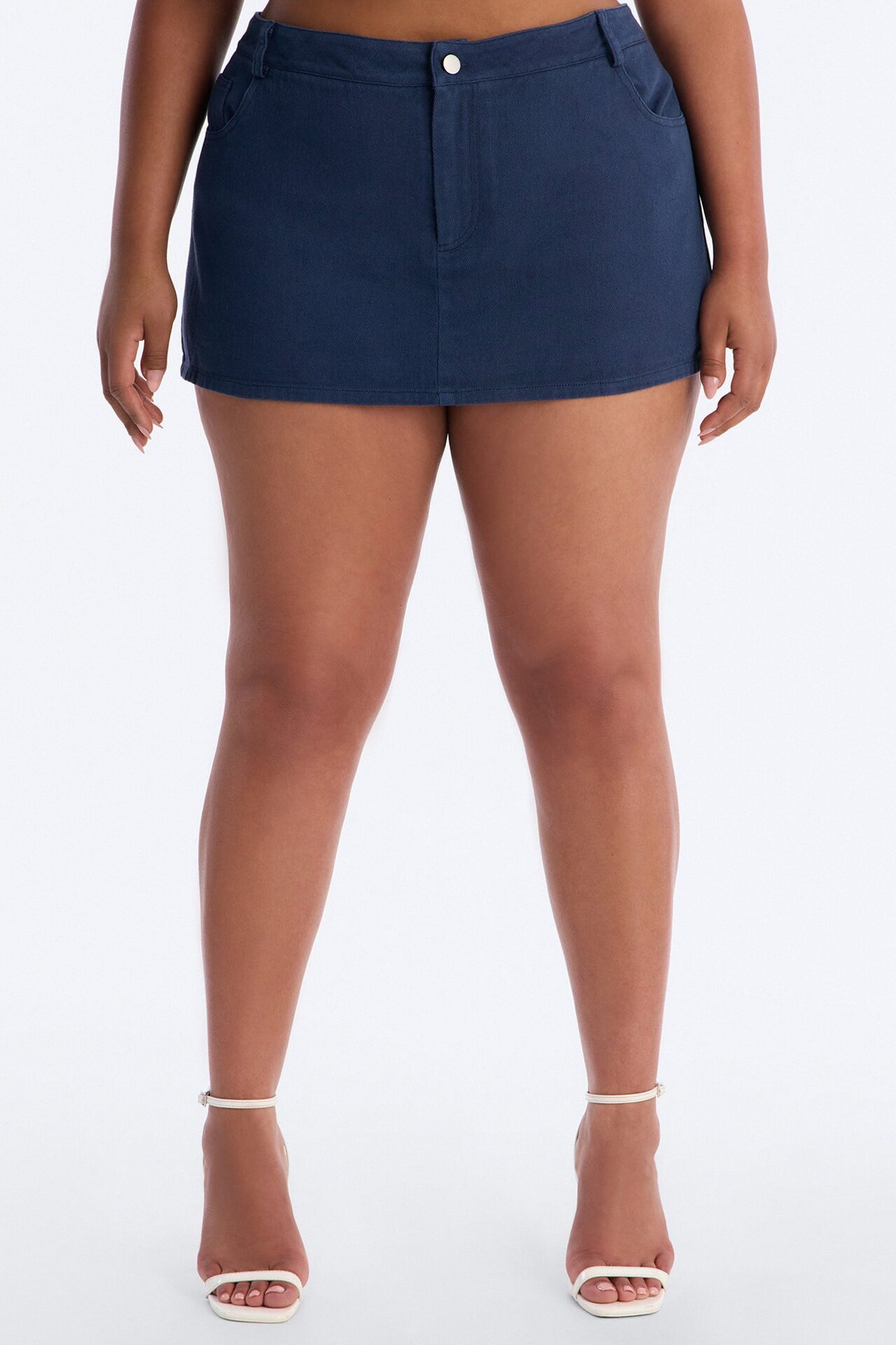 Friday Night Lights Studded Twill Mini Skort - Navy