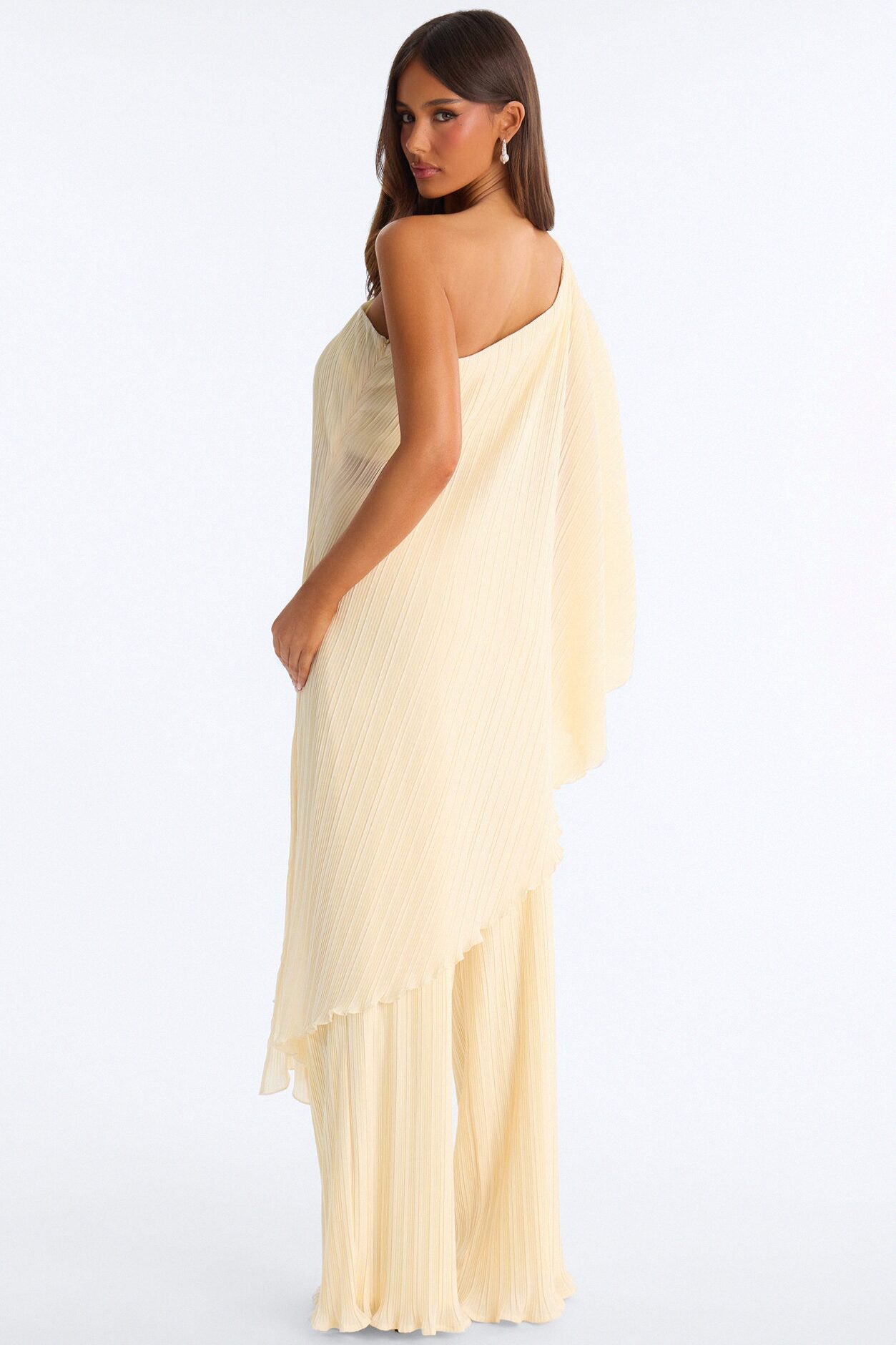 Goddess Flow Plisse Pant Set - Yellow