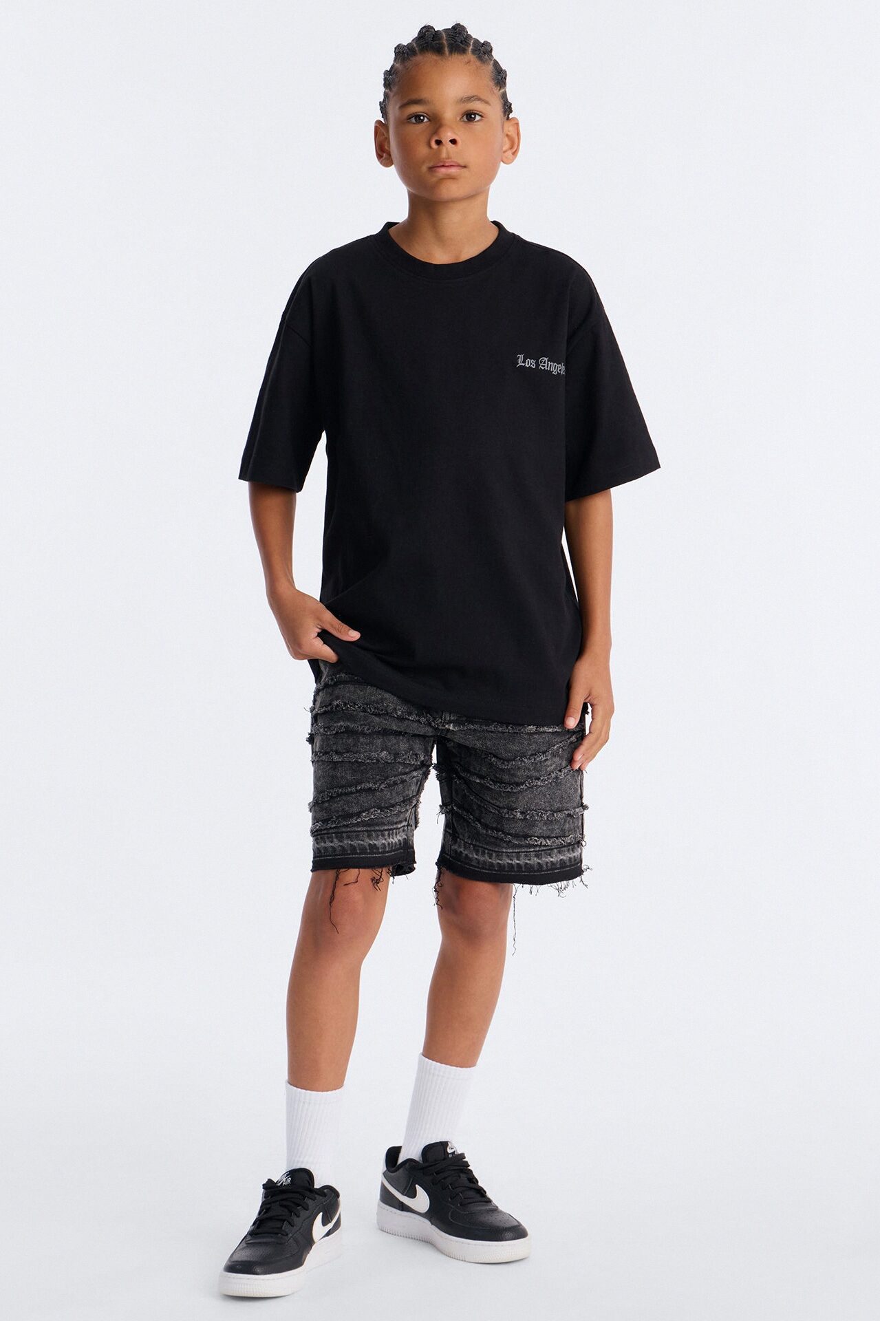 Mini Los Angeles Life Short Sleeve Front/Back Tee - Black