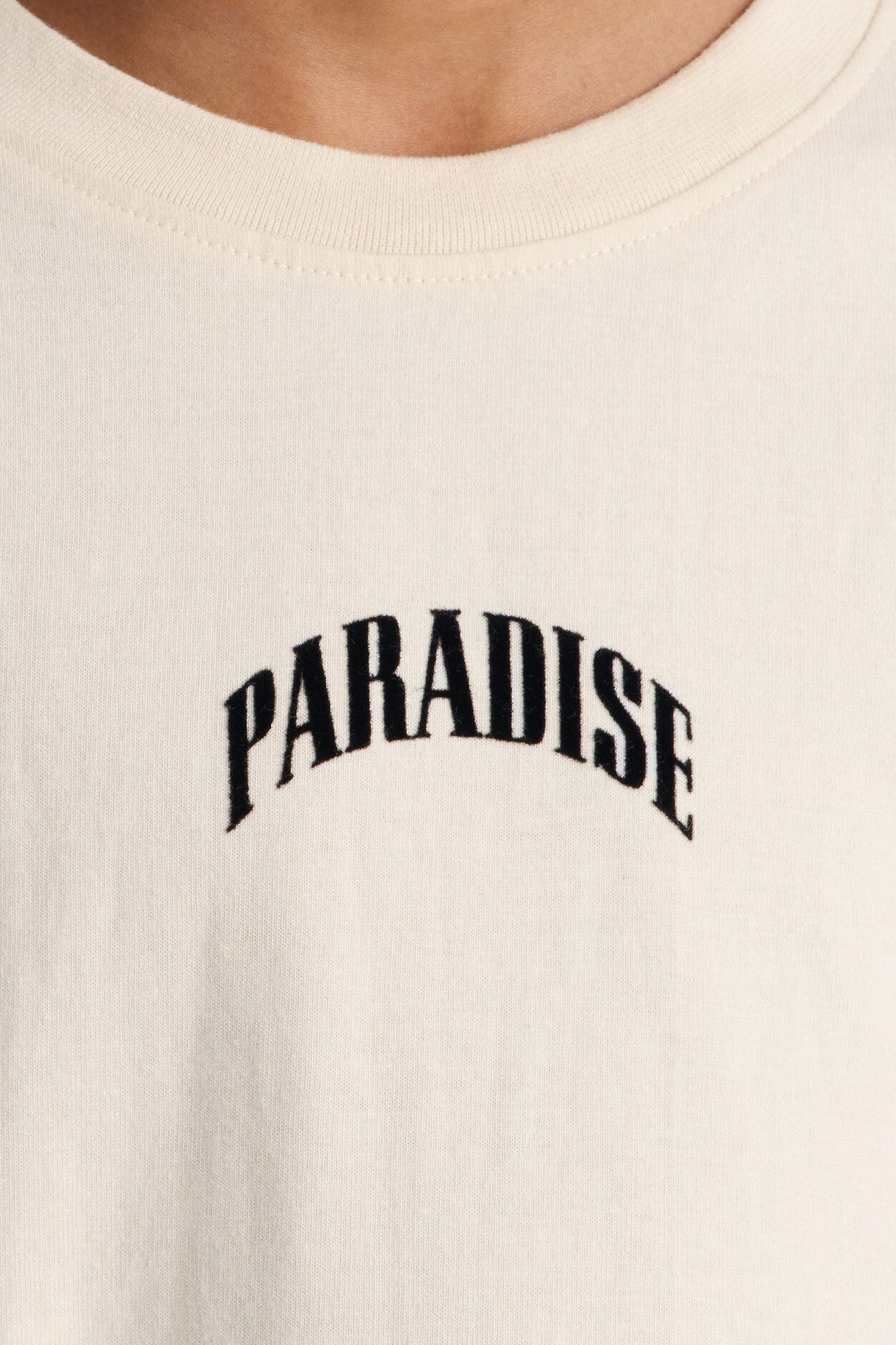 Mini Paradise Short Sleeve Front/Back Tee - Sand