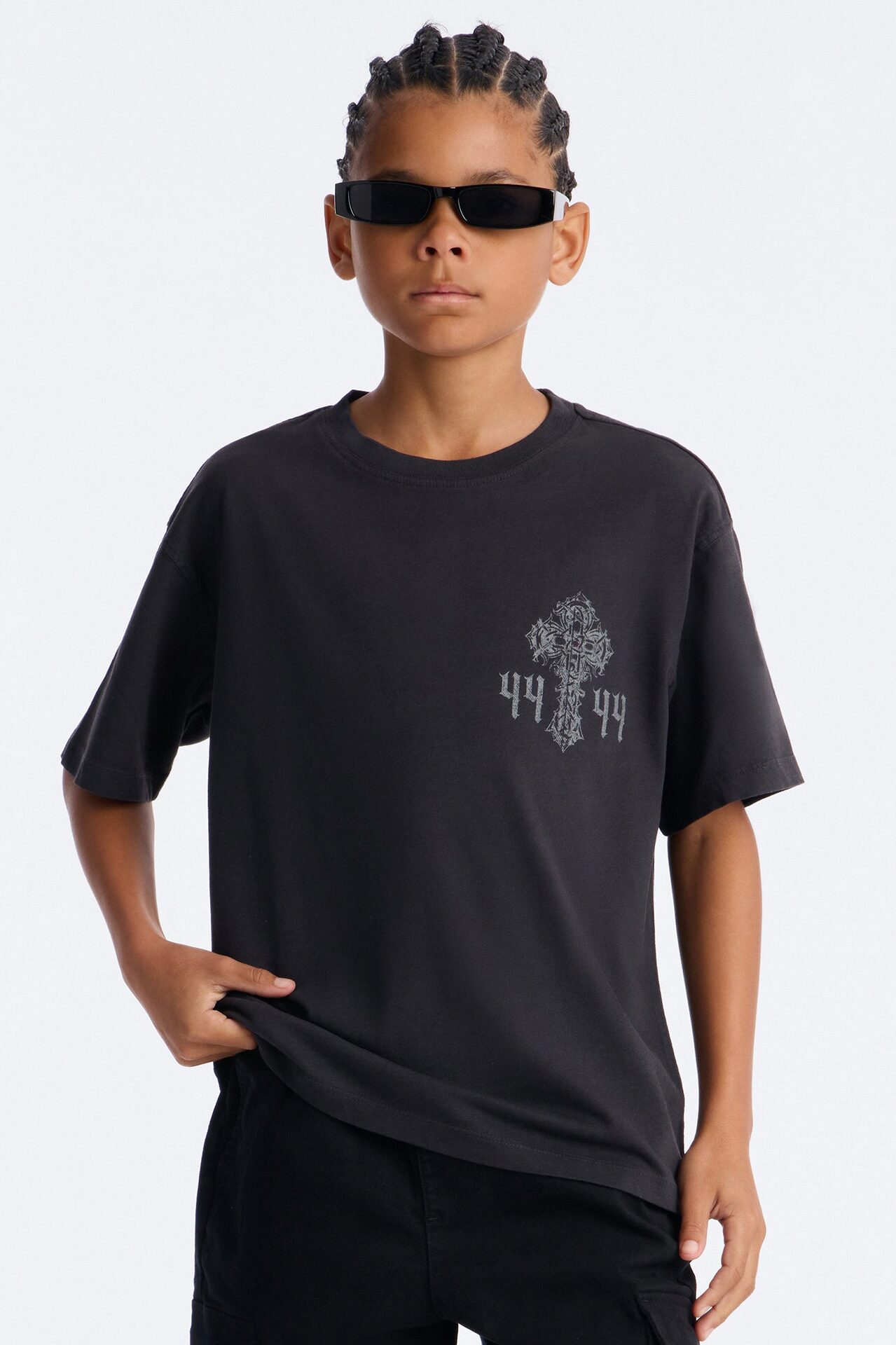 Mini Loyalty Truth Oversized Short Sleeve Tee - Black Wash