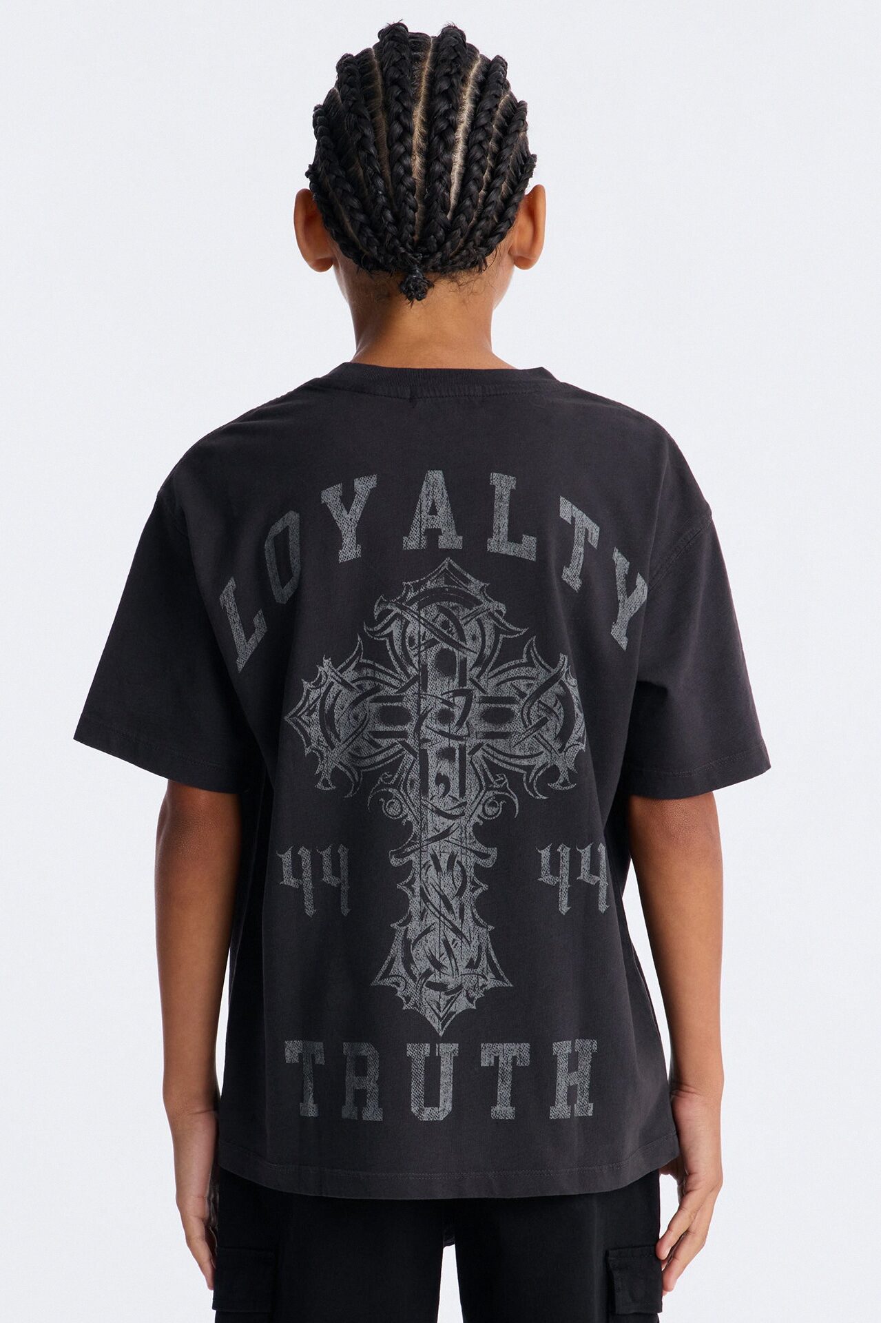 Mini Loyalty Truth Oversized Short Sleeve Tee - Black Wash