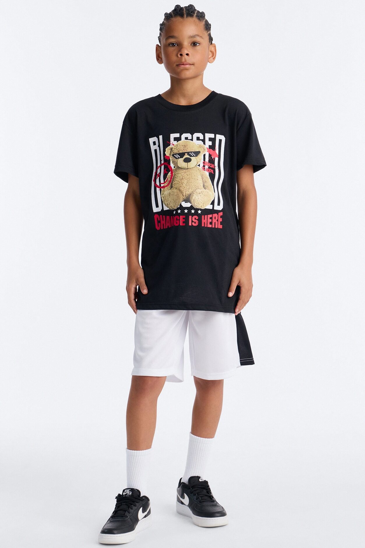 Mini Change Is Here Short Set - Black/combo