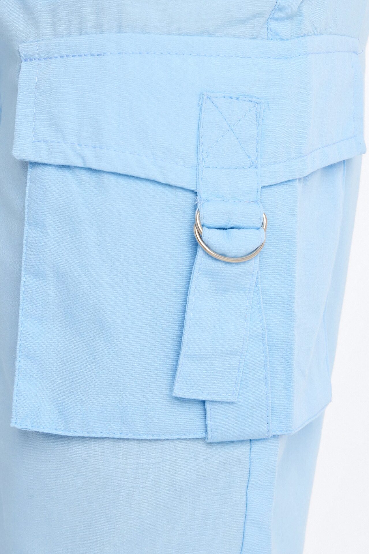 Mini Victoria Cargo Bermuda Shorts - Light Blue