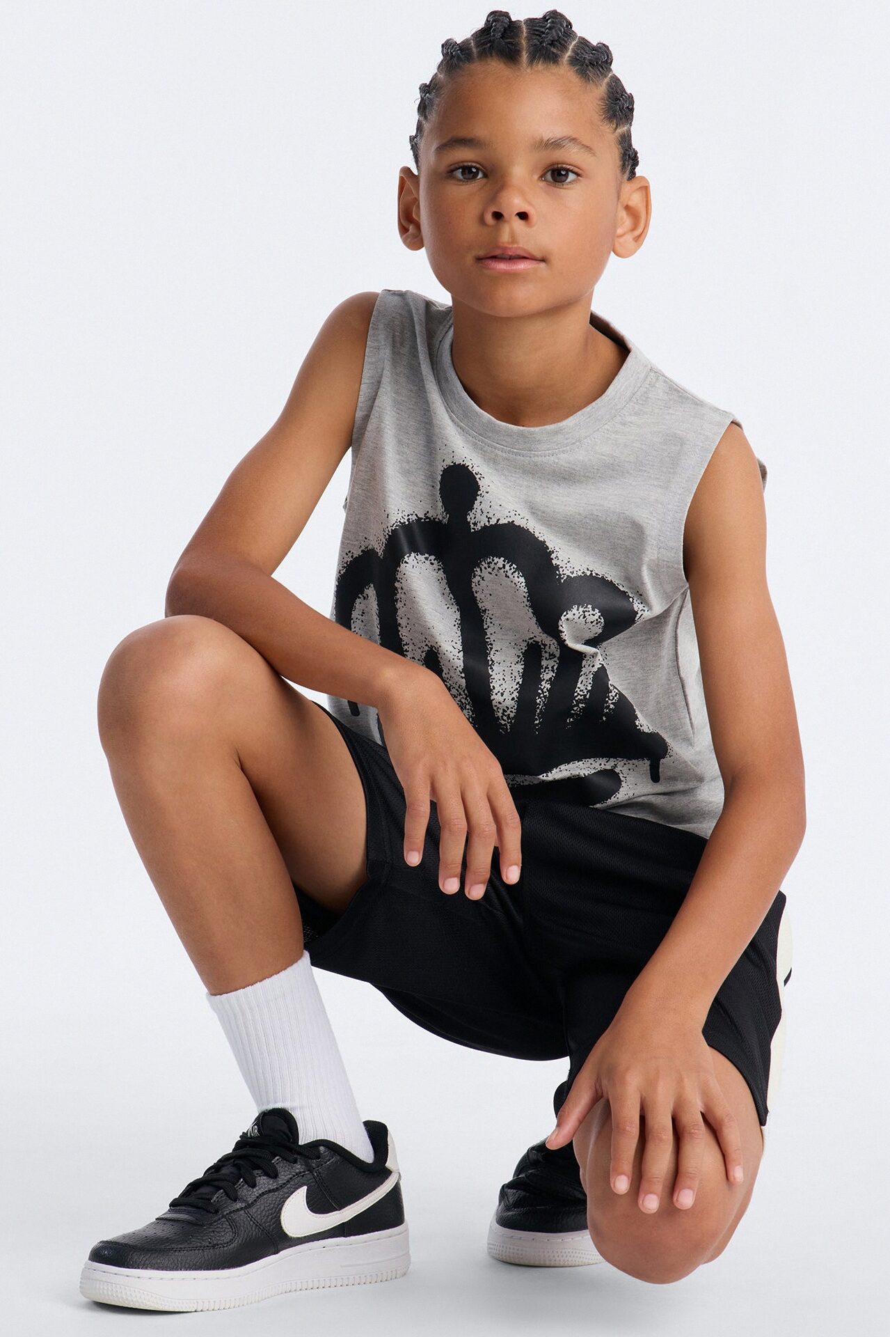 Mini Forever A King Mesh Short Set - Heather/Combo