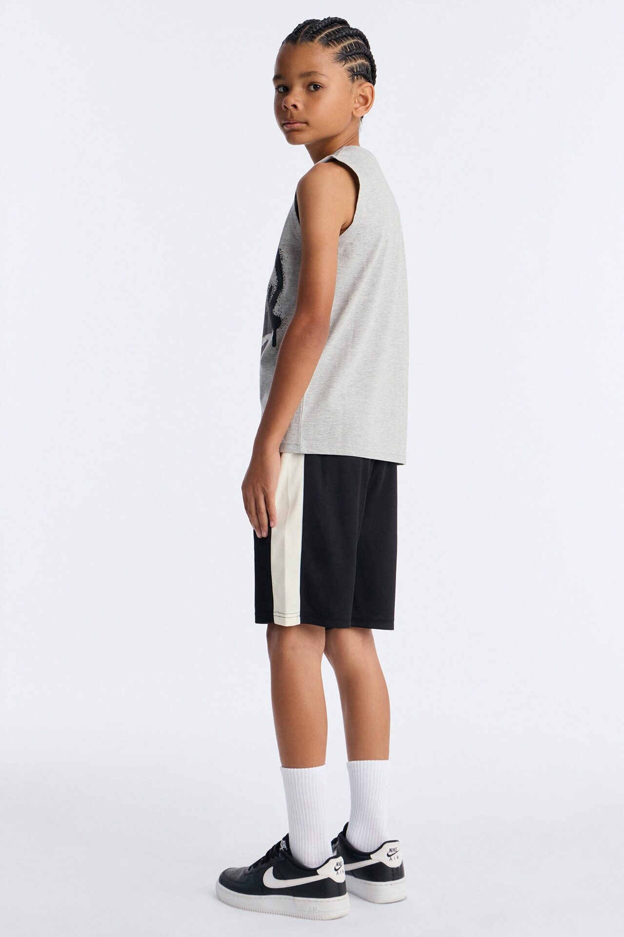 Mini Forever A King Mesh Short Set - Heather/Combo