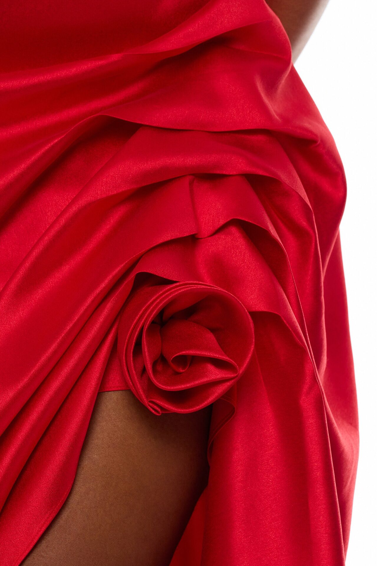 Swept Away Taffeta Gown - Red