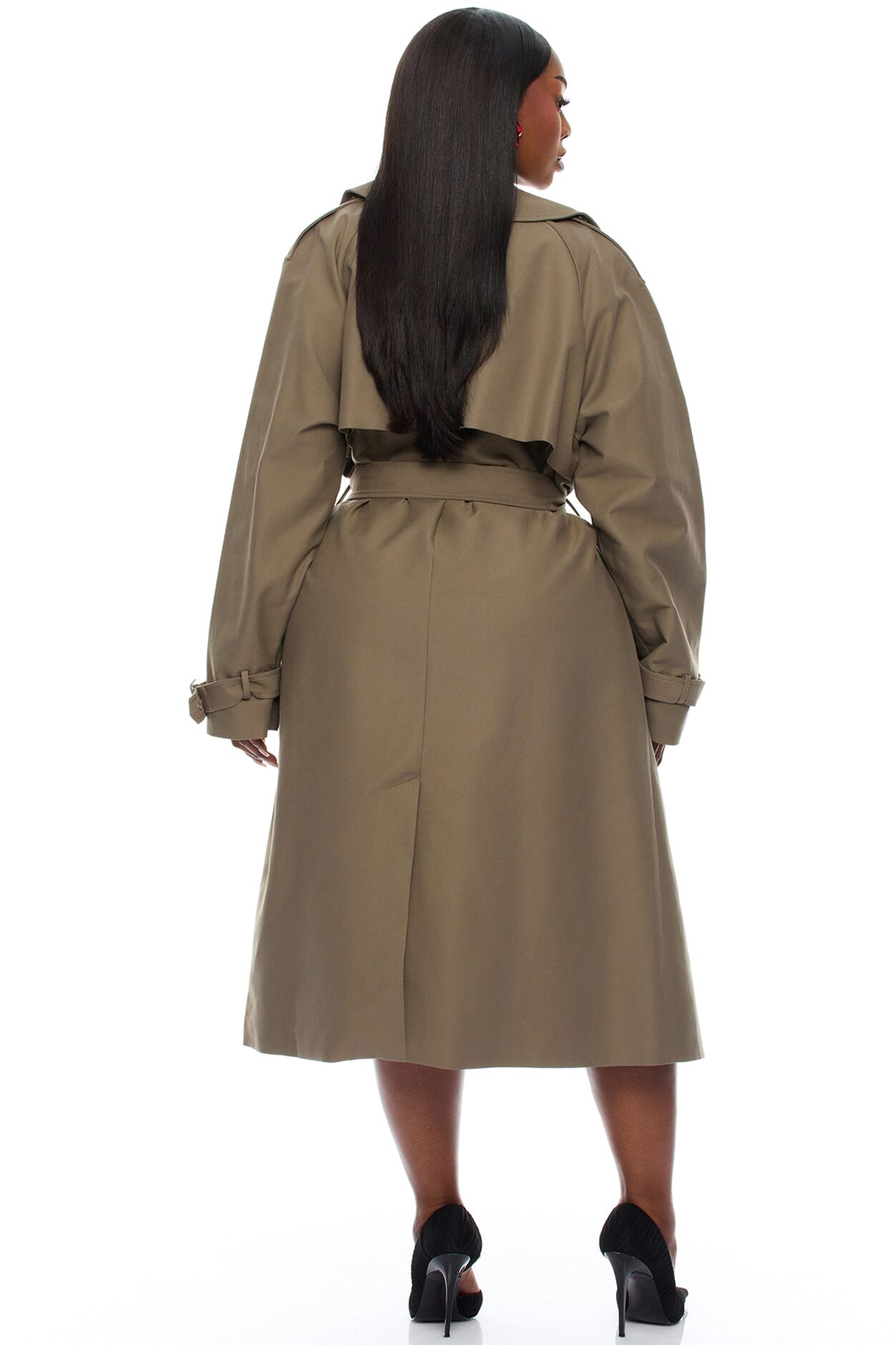 Marcella Double Breasted Coat - Olive