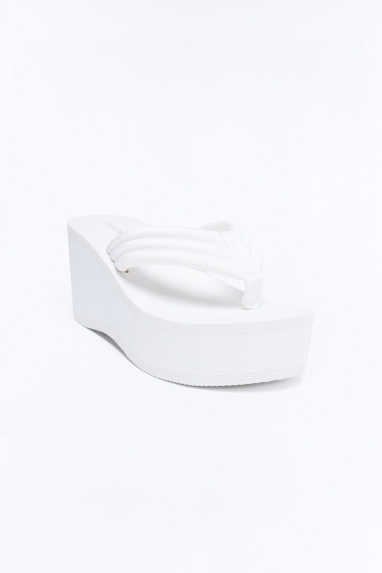 Gal Thong Platform Wedges - White