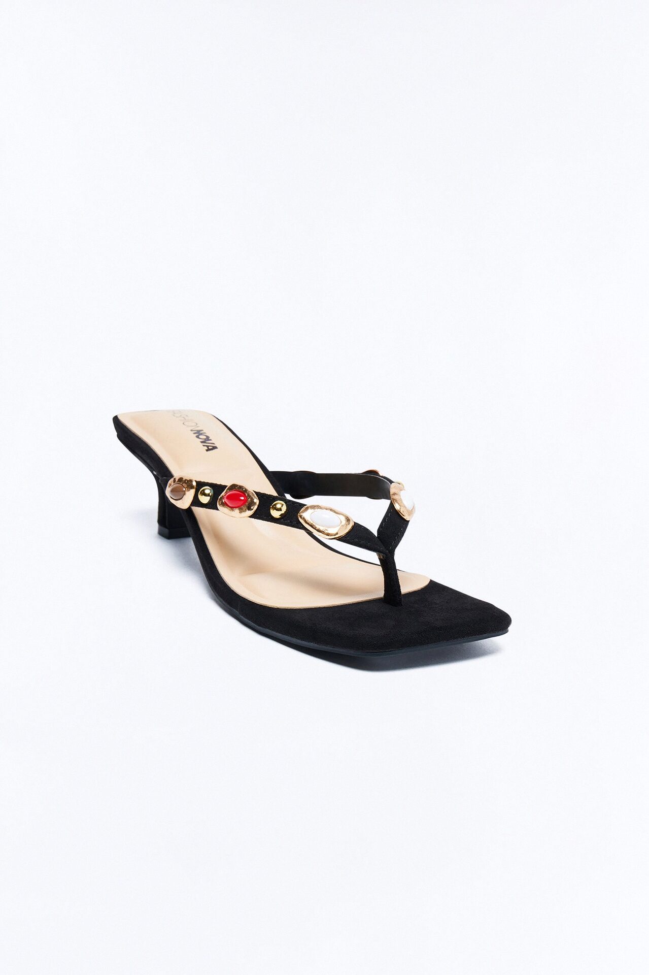 Aaron Stone Kitten Heels - Black