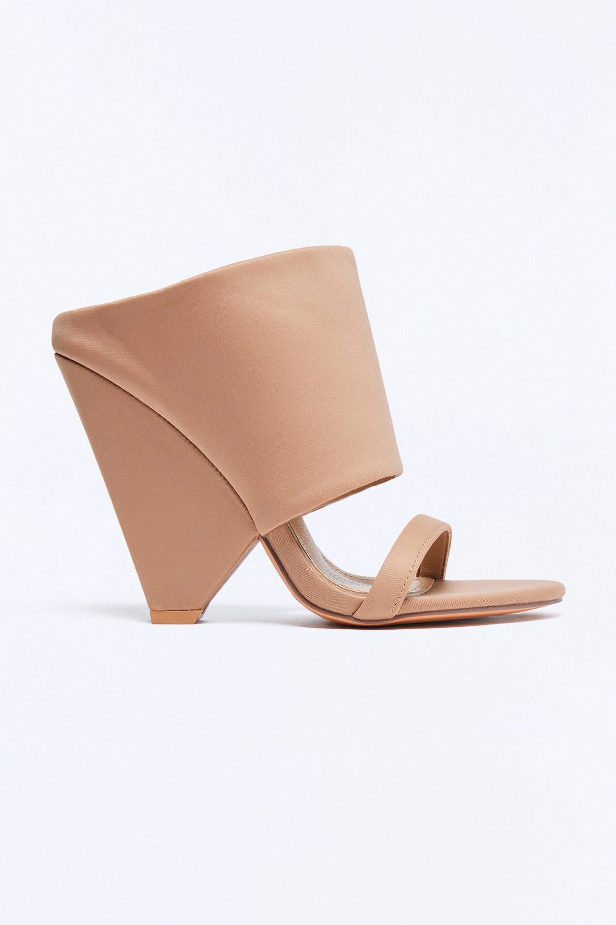 Lohan Faux Leather Wedges - Nude