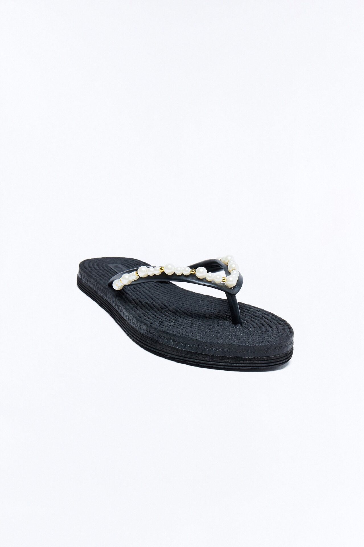 Mia Pearl Flip Flops - Black
